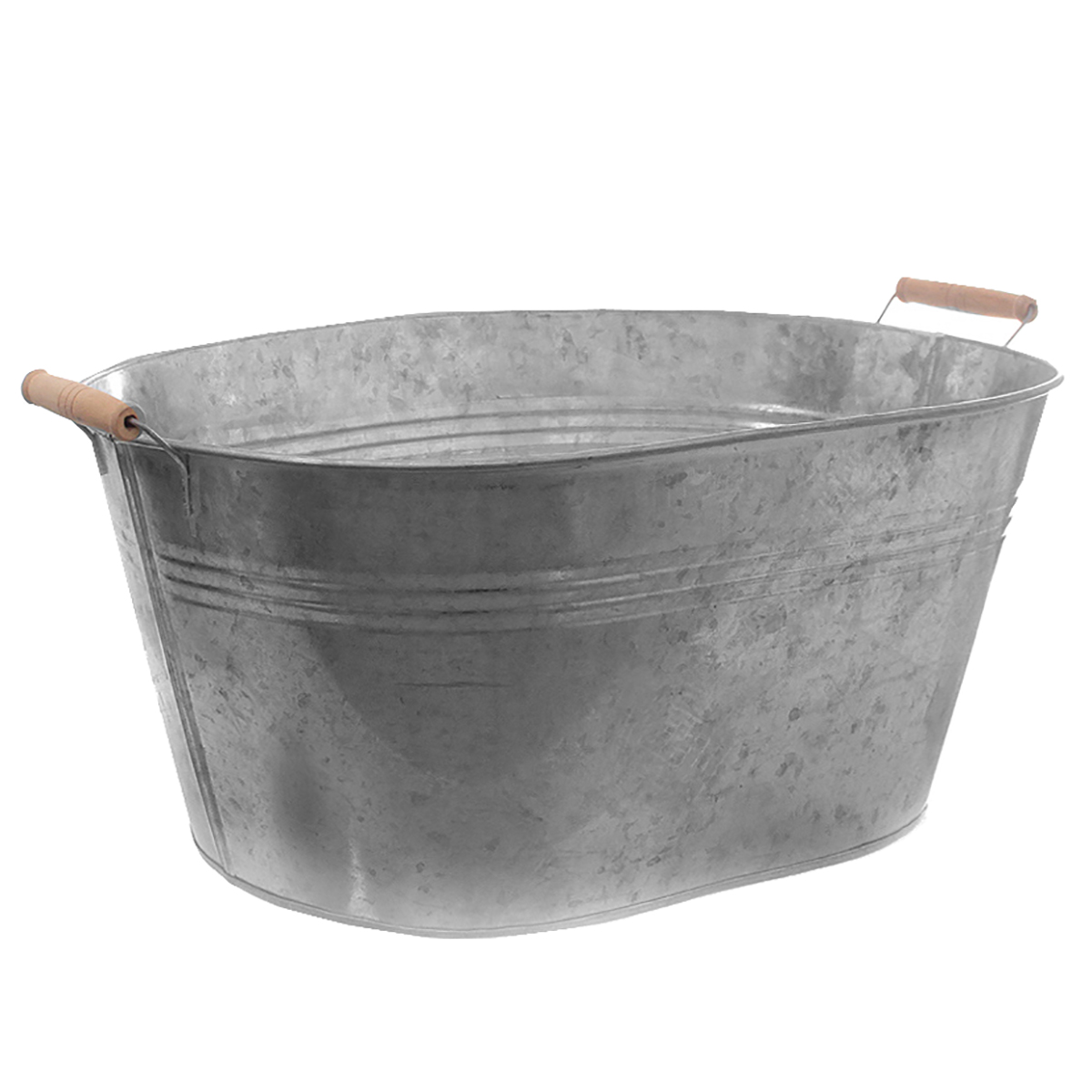 59956 Metallwanne verzinkt mit Griffen L ca. 44,5 cm