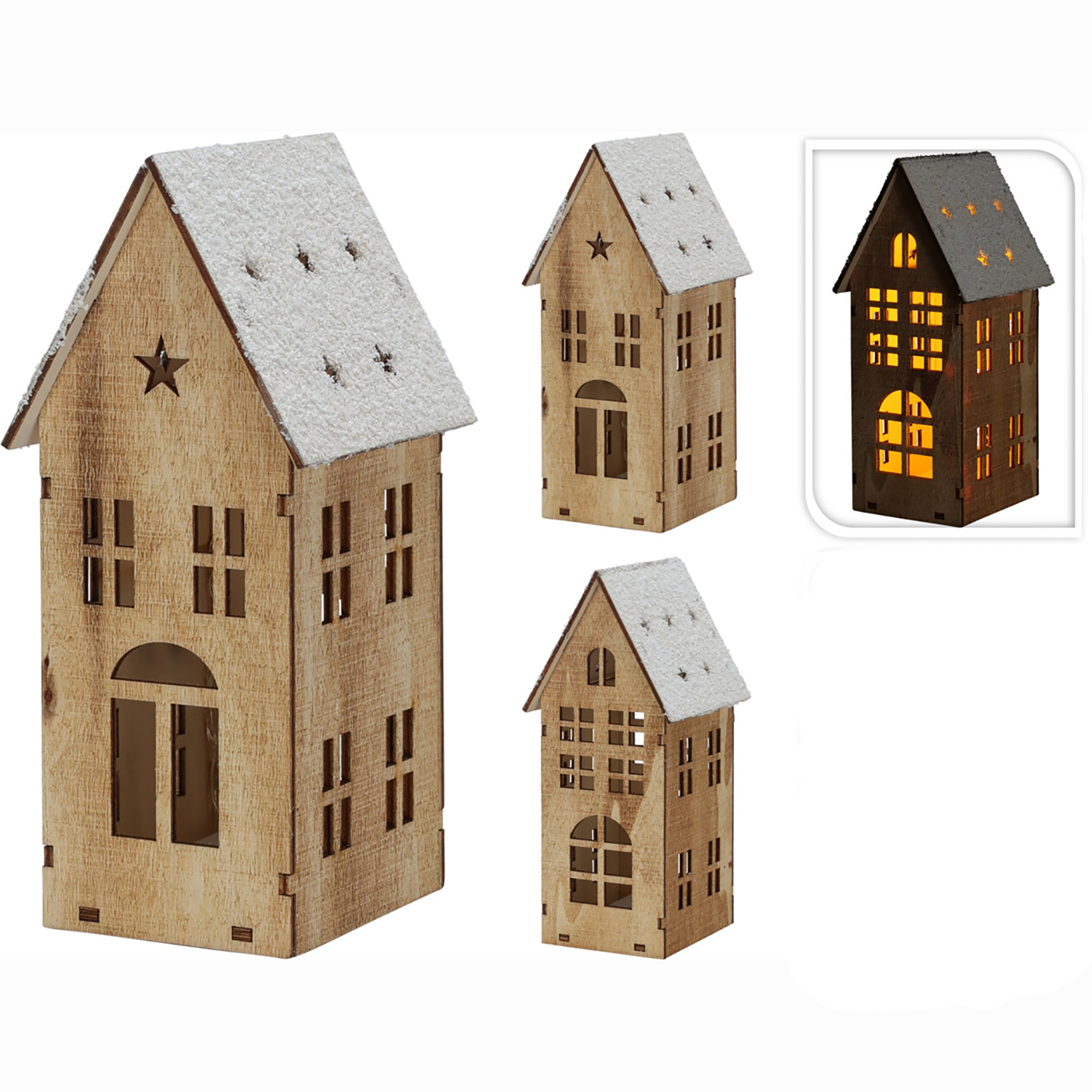 AX5320760_oyTk3J0eLxpvc Lichterhaus aus Holz mit 10 x warmweissen LED´s inkl. Timer