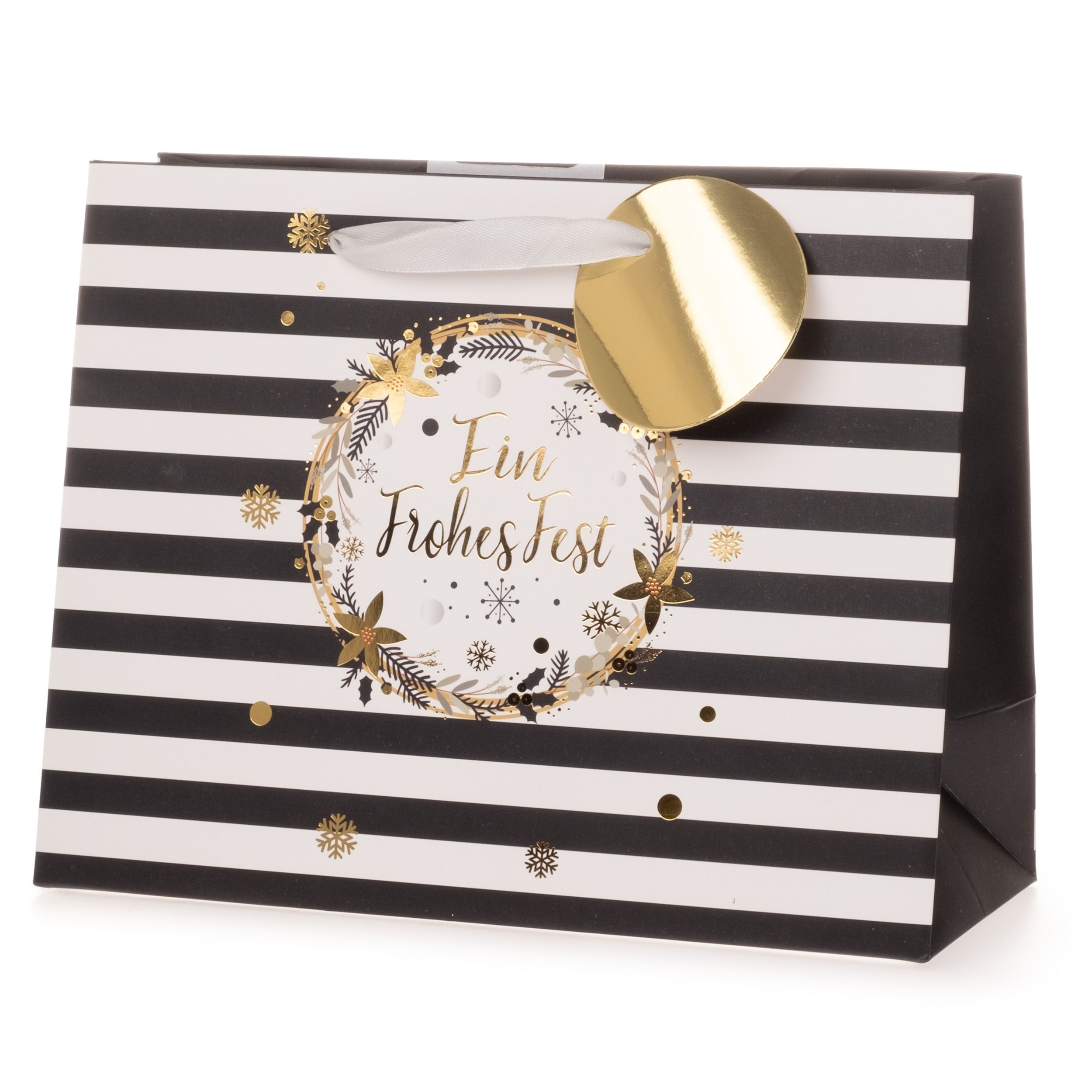 94163 12 x elegante Geschenktüten aus Papier mit Geschenkanhänger