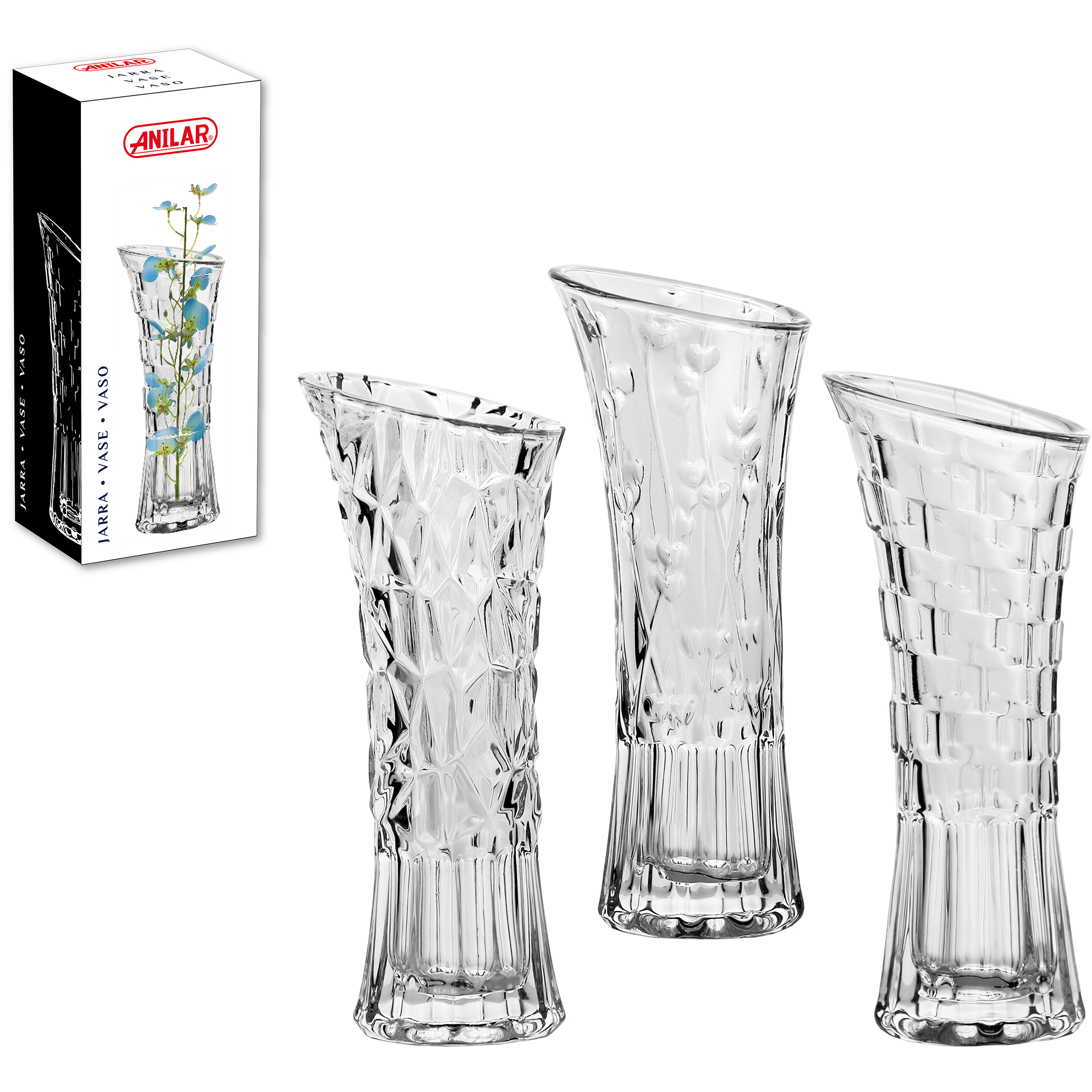 2115813bzRjrhVpyKrkf Vase aus Glas H 25 cm