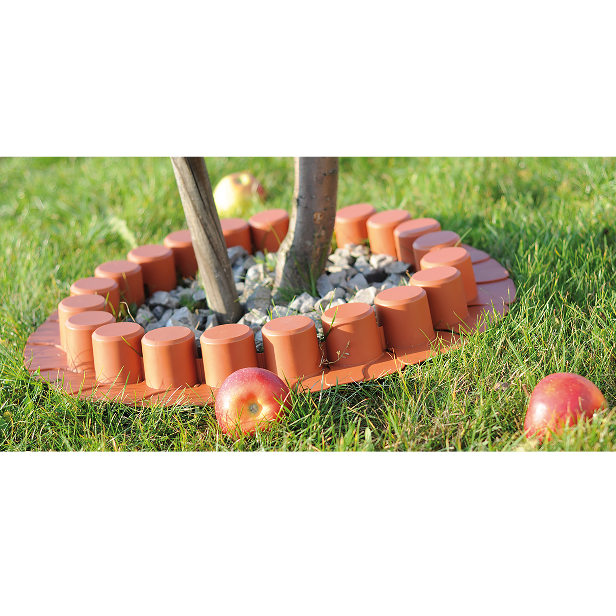 Palisade in Holzoptik L 405 cm - Rasenkannte - Beetumrandung