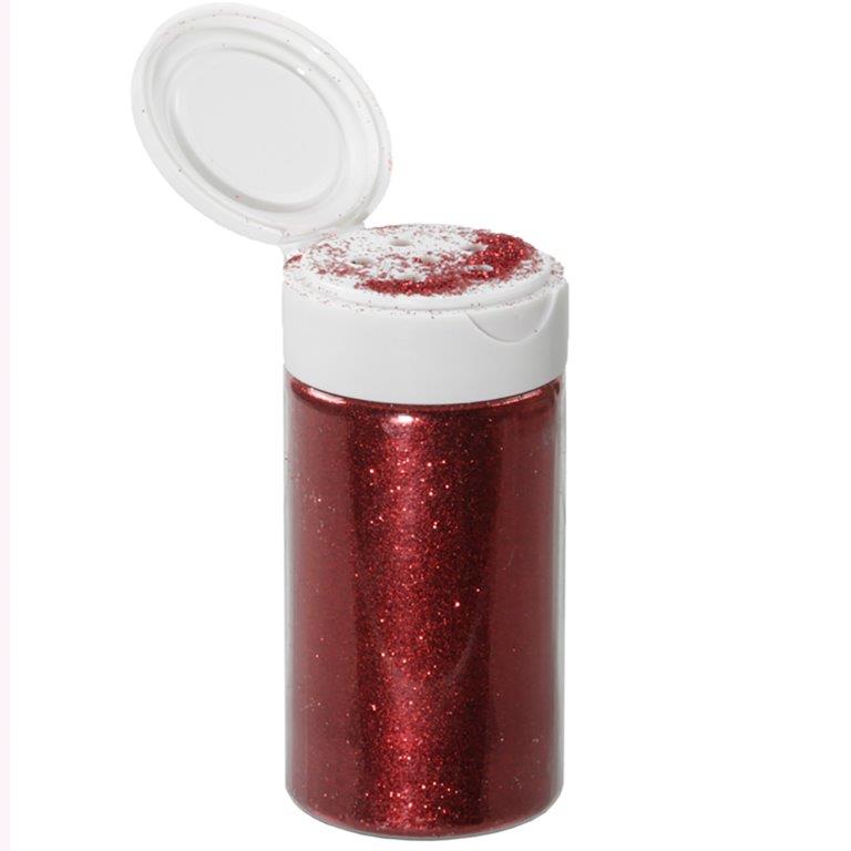 Glitterpuder zum Basteln - 5 Farben - 100 g pro Flasche - Glitzerpuder