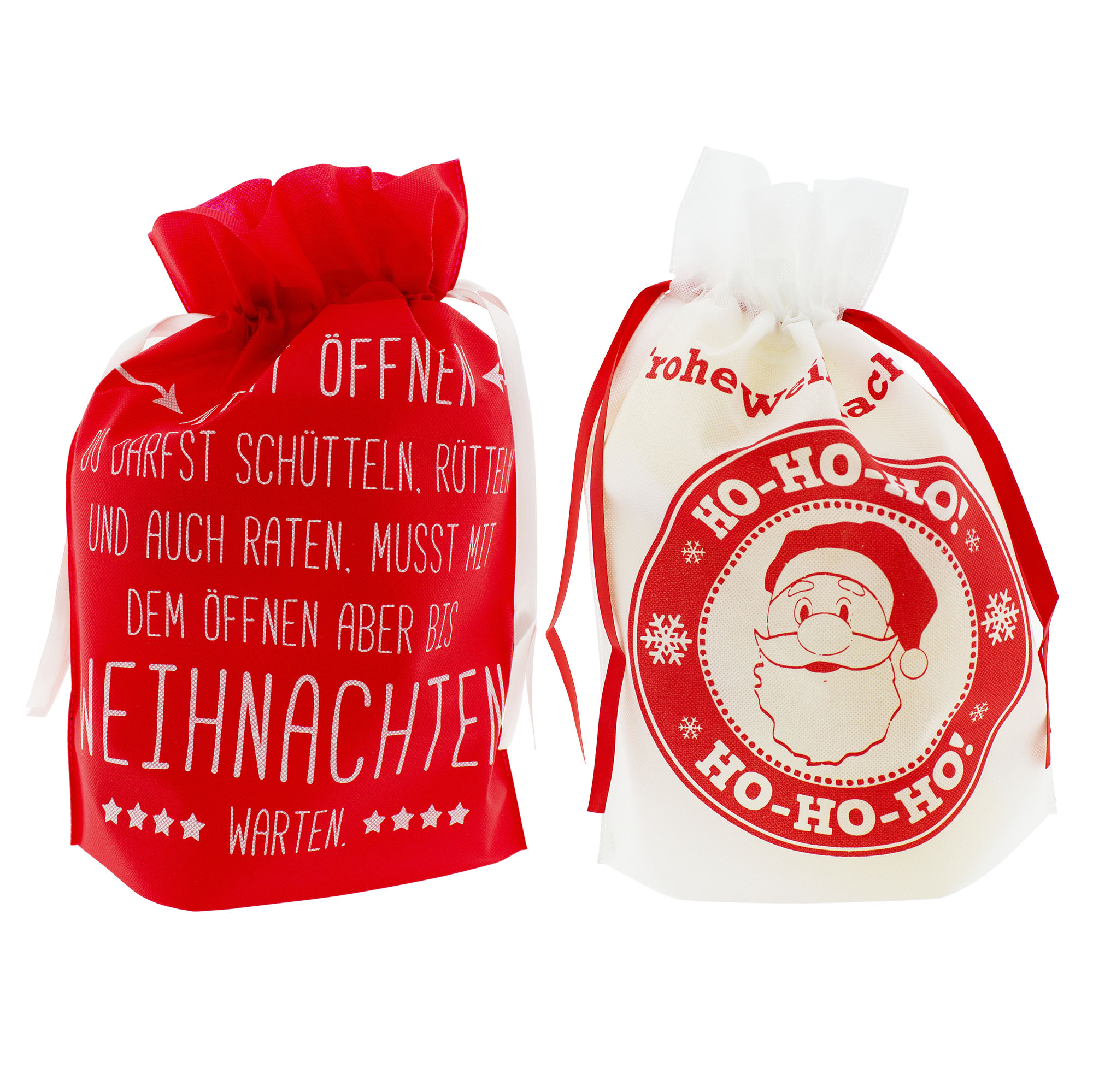 78265_Beutel-rot-und-weiss-_ 6 x Geschenkbeutel Weihnachten 44 x 33 x 8 cm