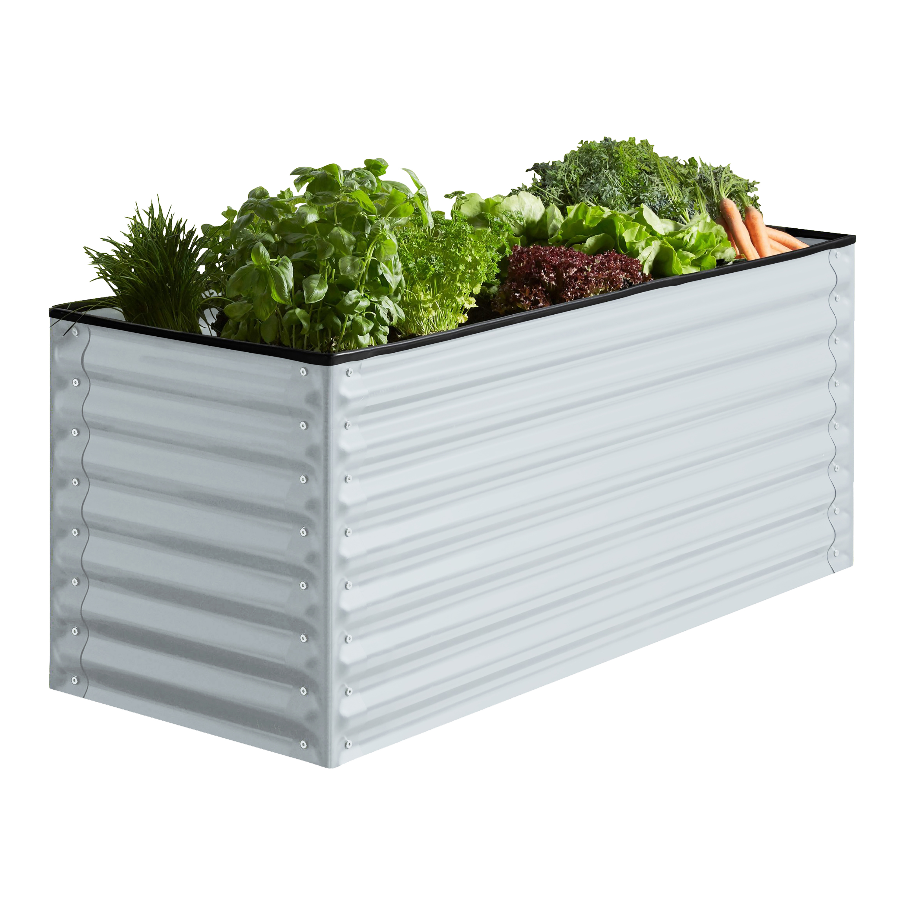 Hochbeet "Wave" aus Stahl-Wellblech bis L 160 cm