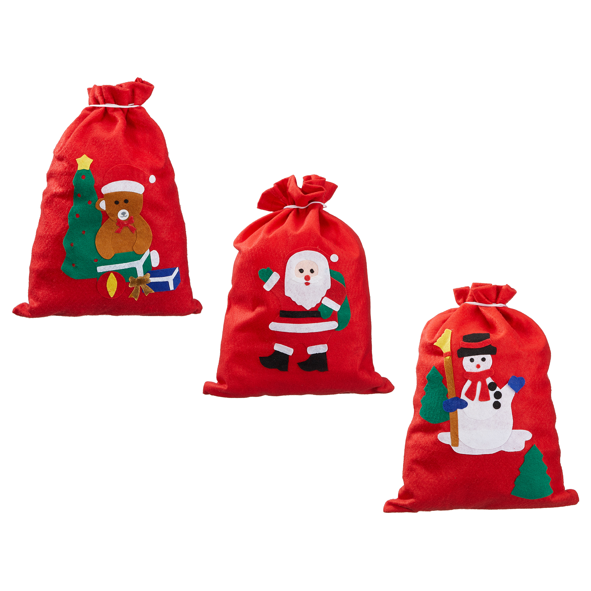 90926 6 x Geschenkbeutel mit weihnachtlichen Motiven 30 x 40 cm