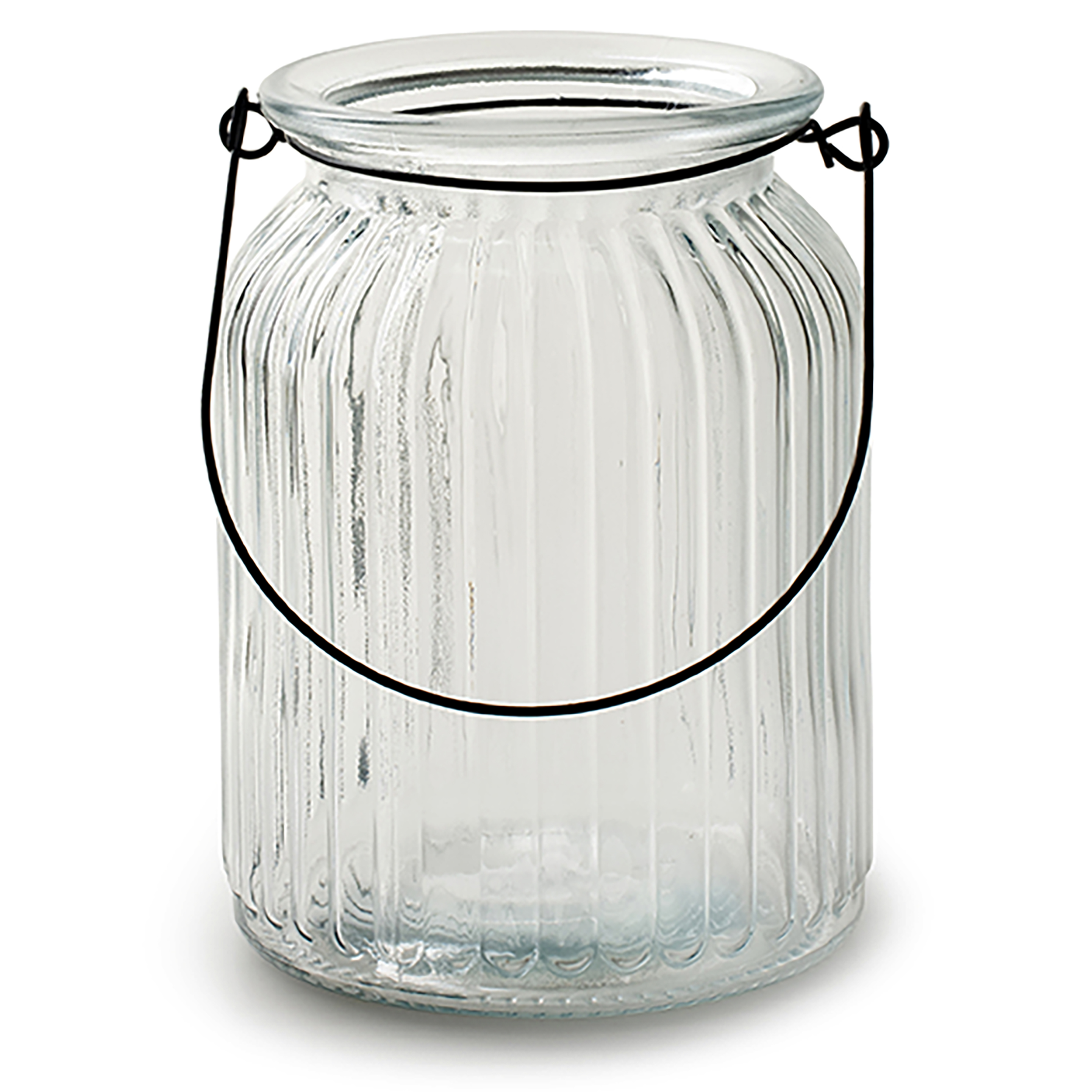 12 x Windlichter mit Henkel im Vintage-Look