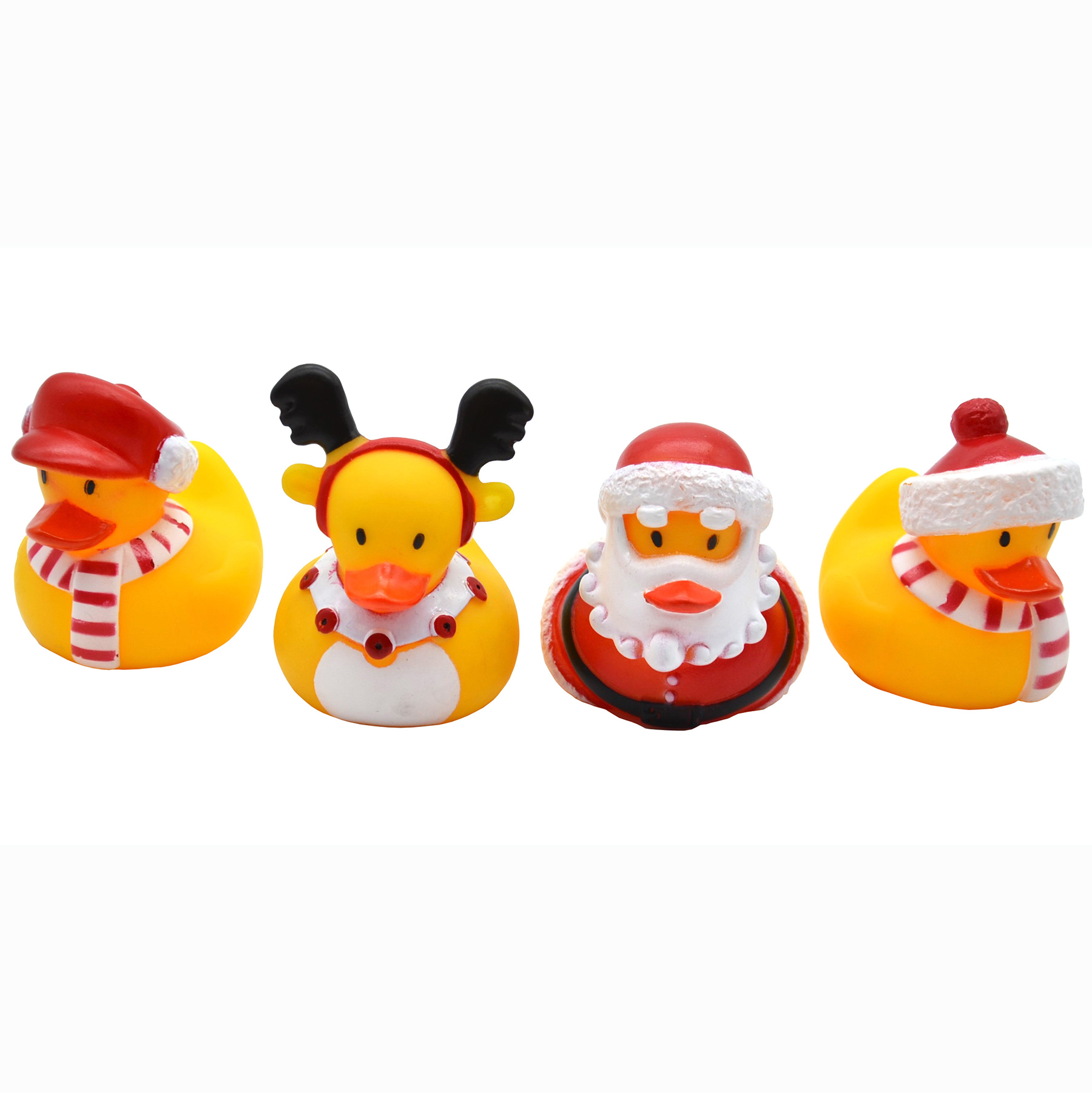 75804_Badeenten-Weihnachten 4-tlg. Set Badeenten im Weihnachts-Outfit