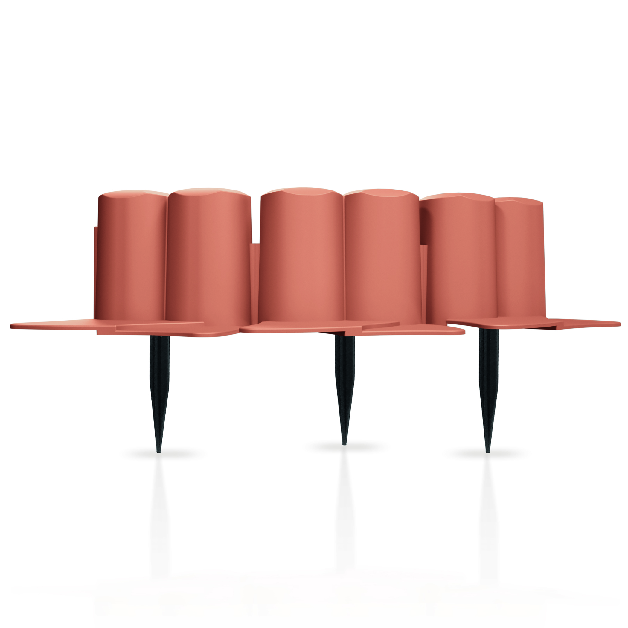 IPAL6-R624-Kopie Palisade in Holzoptik L 302 cm - Rasenkannte - Beetumrandung