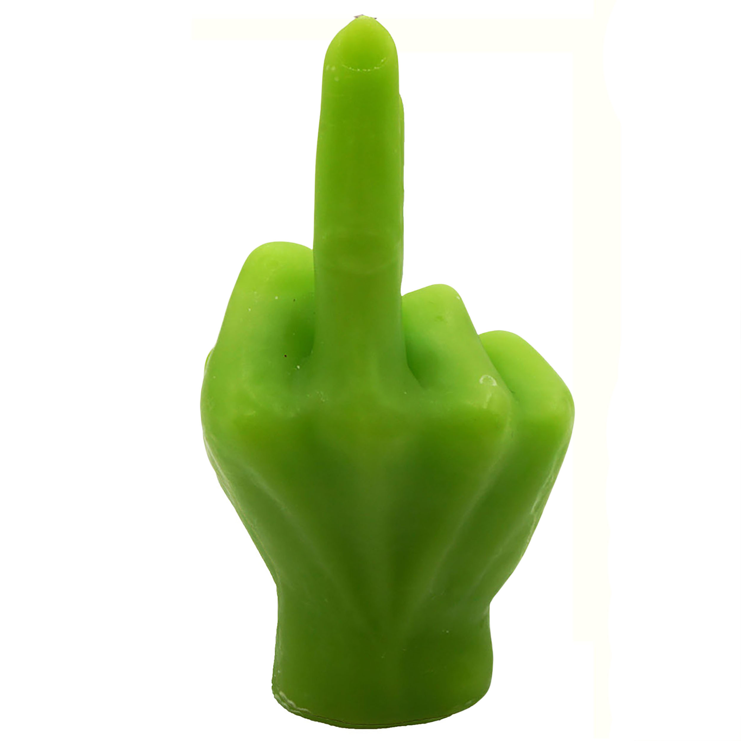04389 Kerze "Festtags-Muffel" mit Mittelfinger H 16 cm
