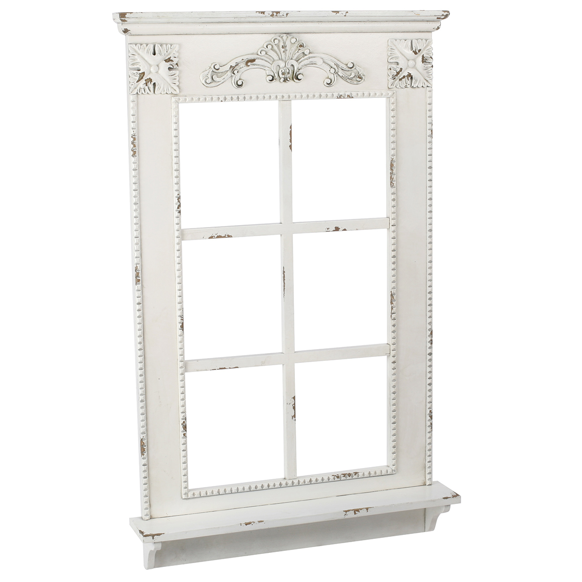 52haw09_0 Deko-Fenster mit Fensterbank im Antik-Finish H 93 cm