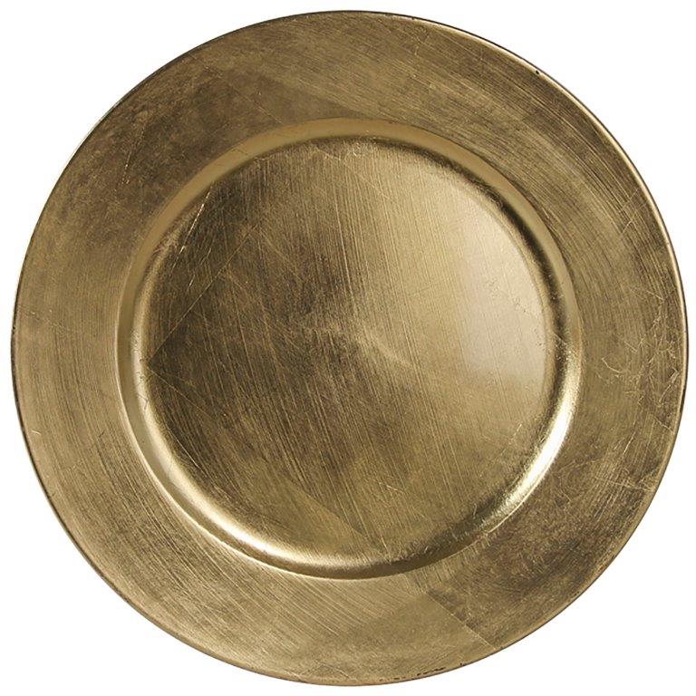 223061 6 x Platzteller im Vintage-Look und Antik-Finish Ø 33 cm