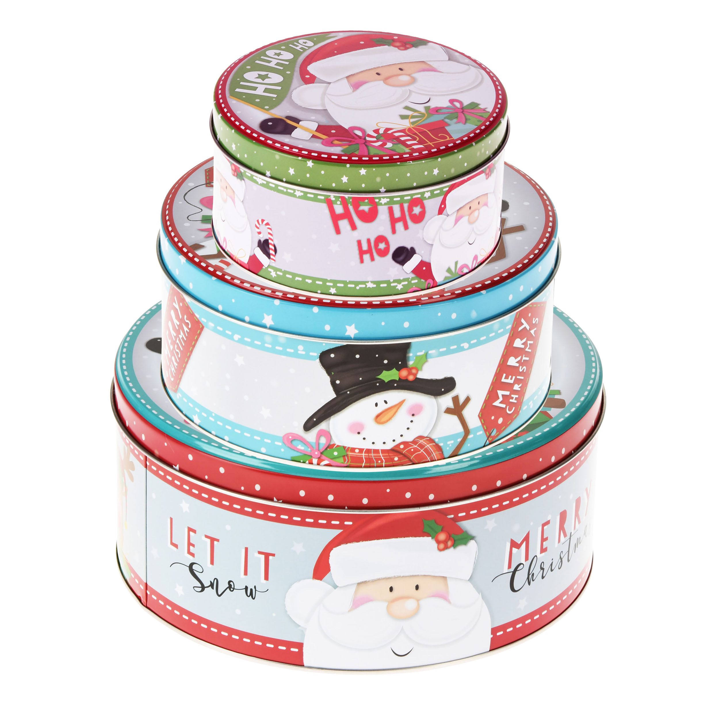 170483840_ 3er Set Gebäckdose - Plätzchendose Ø 20 cm /16,5 cm /14 cm