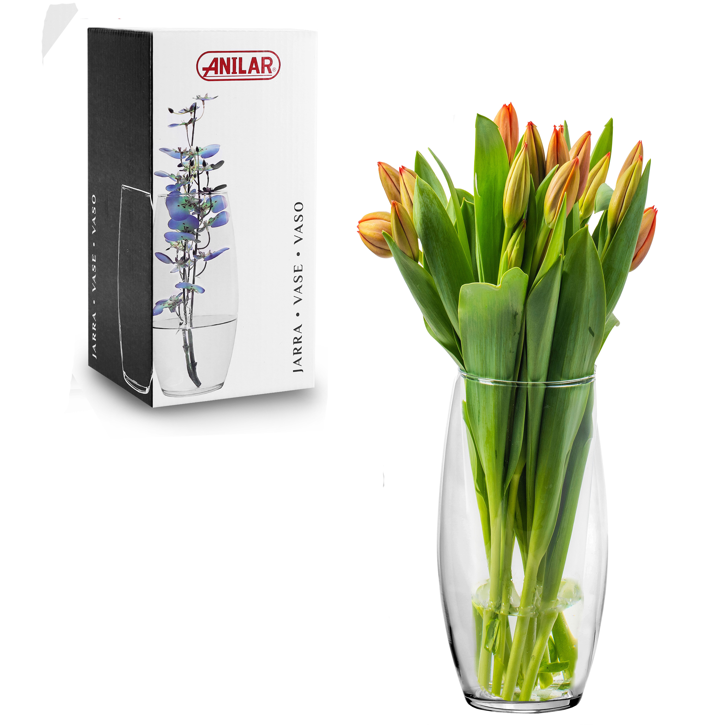 2070066-Kopie Vase aus Glas H 21,5 cm
