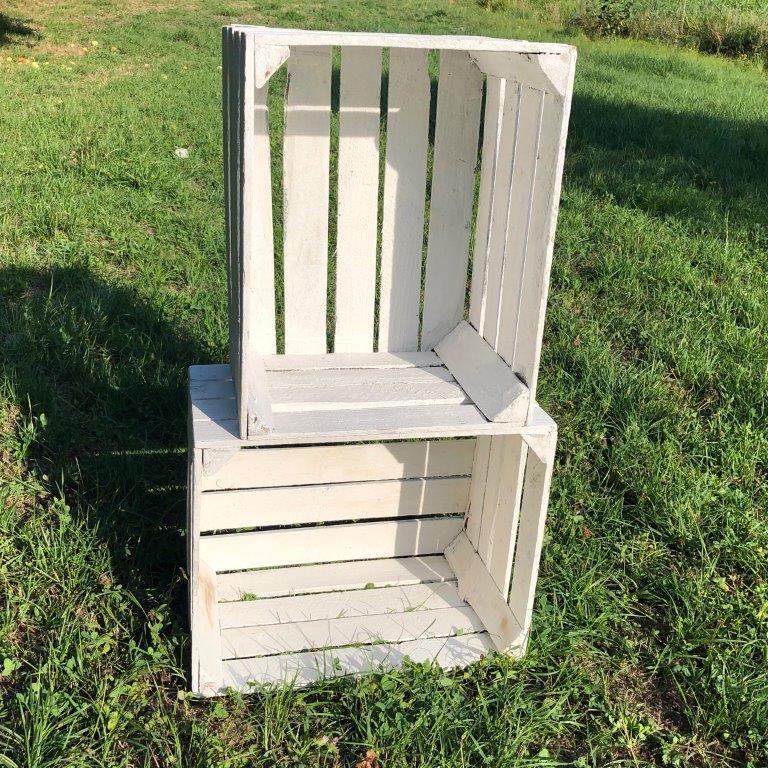 Holzkisten in toller Optik aus gebrauchtem Holz, weiß lackiert 50 x 40 x 30 cm