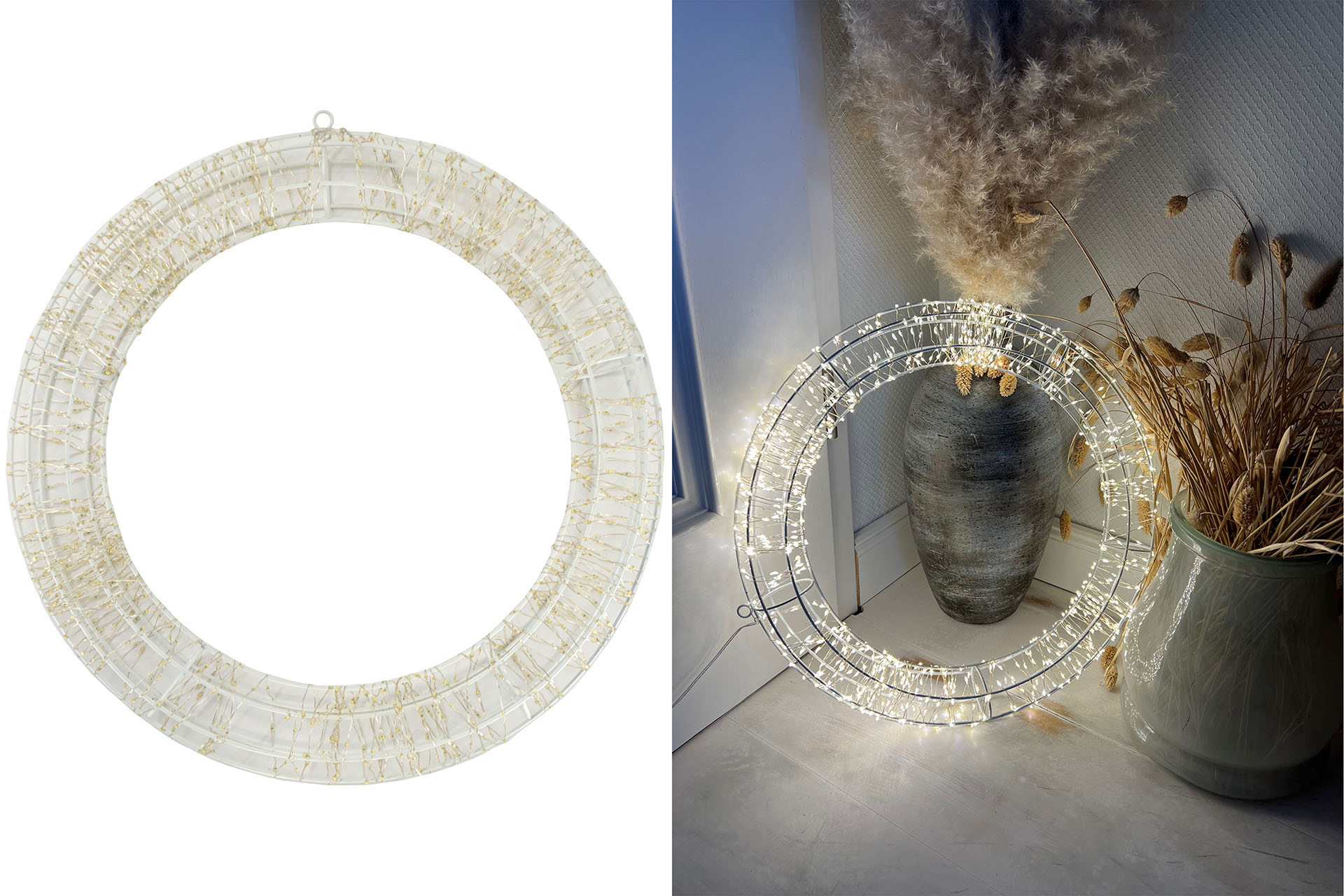02618ws3pmkqdY7qjX LED Kranz zum Hängen Ø 45 cm - 960 LED´s warmweiß - Stromkabel -  Innenbereich
