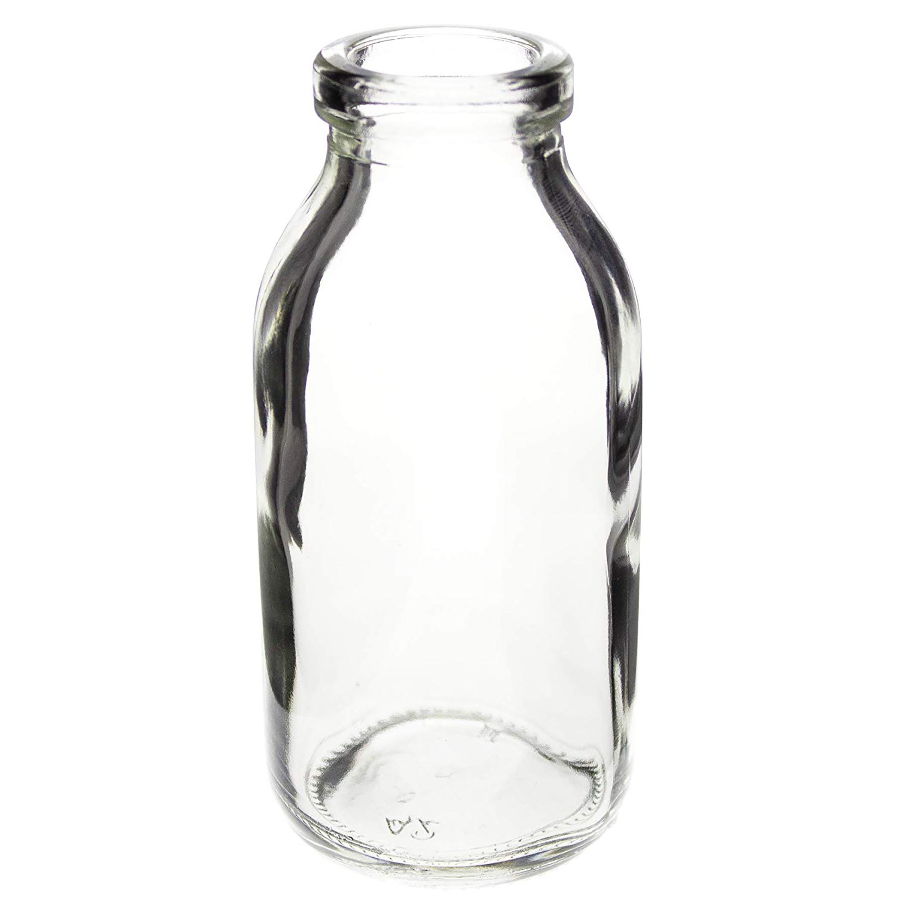 Glasvase-546984 12 x Glasfläschchen - Vasen, cremefarbenes Band H 10,5 cm