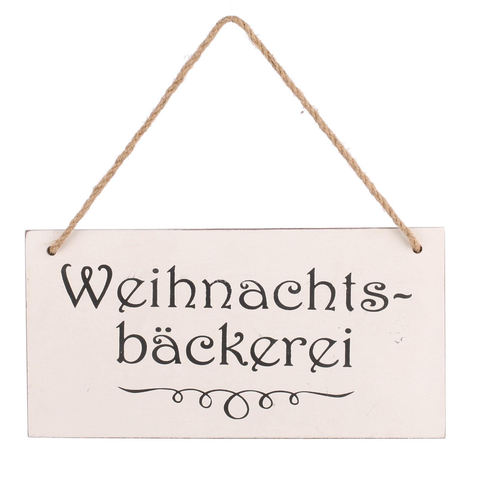 31HAW06_-T-rschild_Weihnachtsb-ckerei Türschild "Weihnachtsbäckerei" zum Hängen im Retro-Look 30 x 15 cm