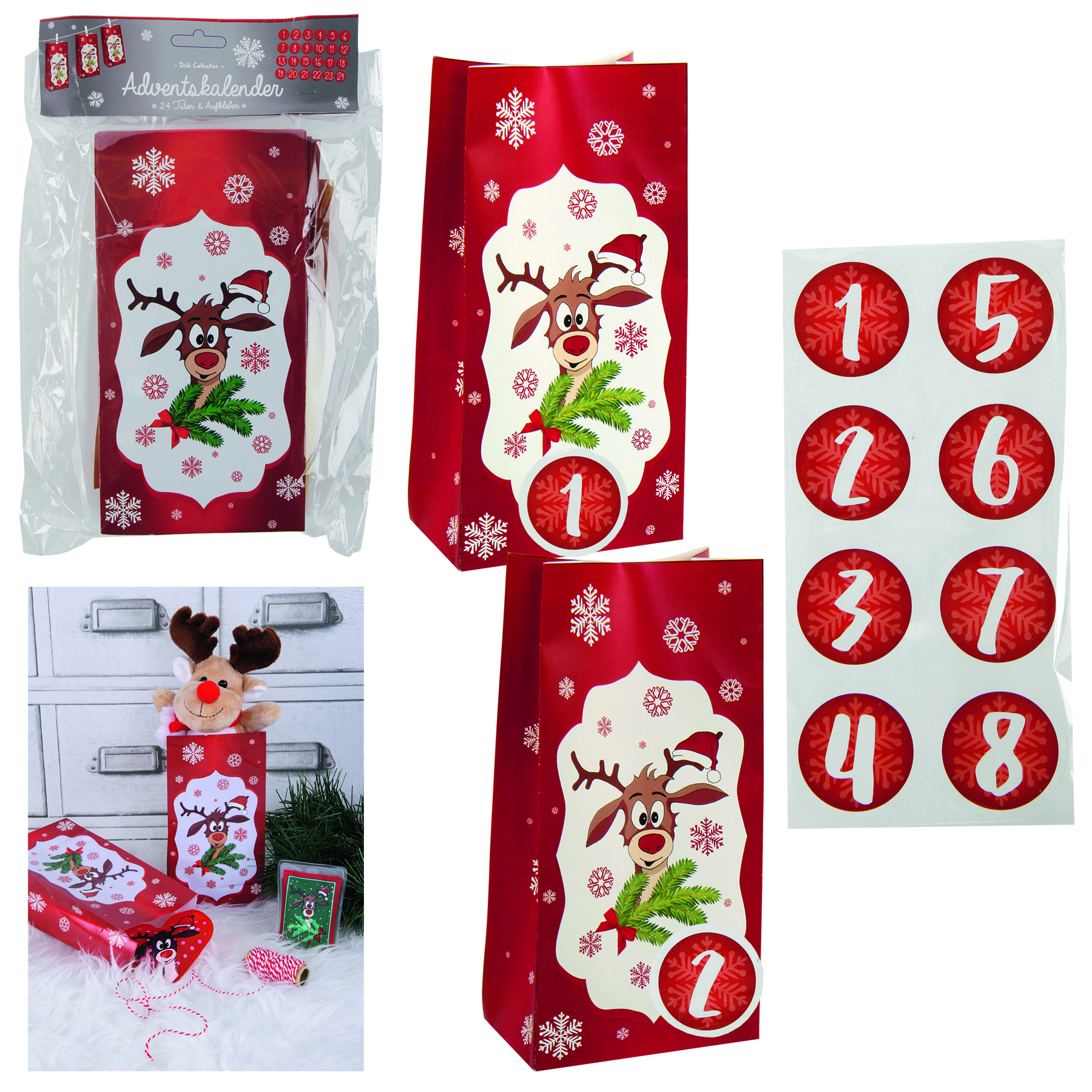 800099_NEUUUUUUU Adventskalender "Didi" mit 24 Tüten