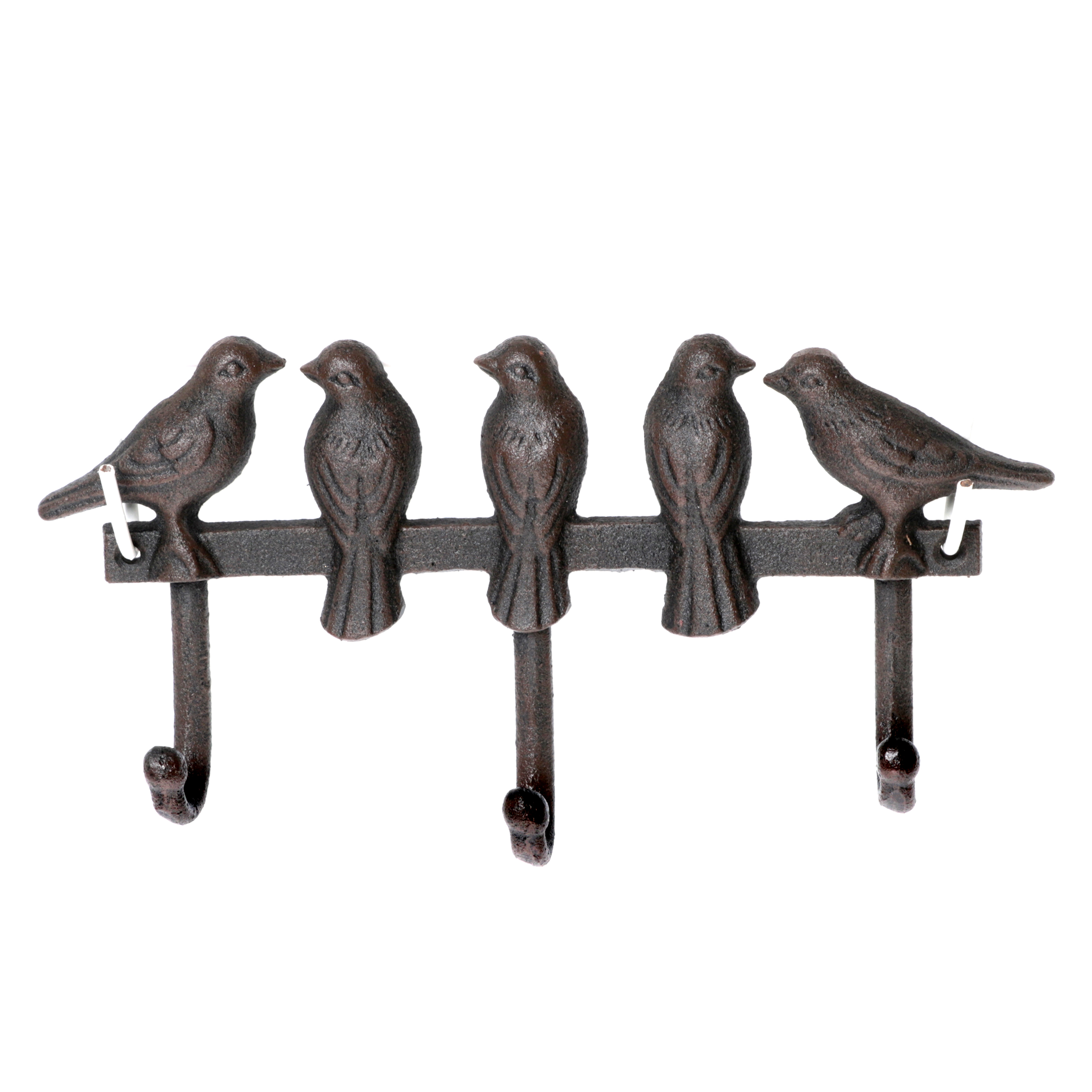 92191 Hakenleiste aus Gusseisen mit Vögel L 28 cm