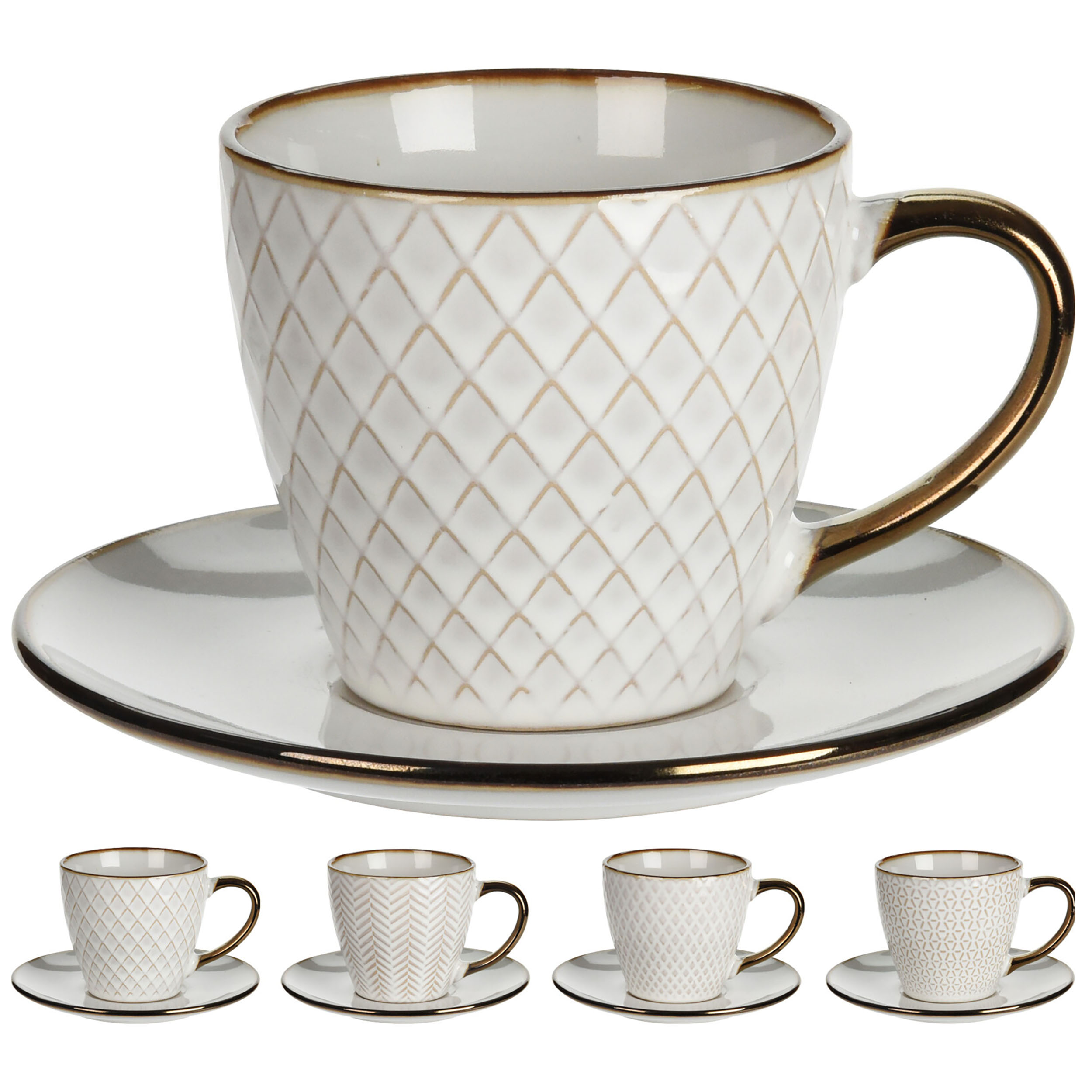 Q80000370_ 4-tlg. Set Tassen in eleganter Optik aus Keramik