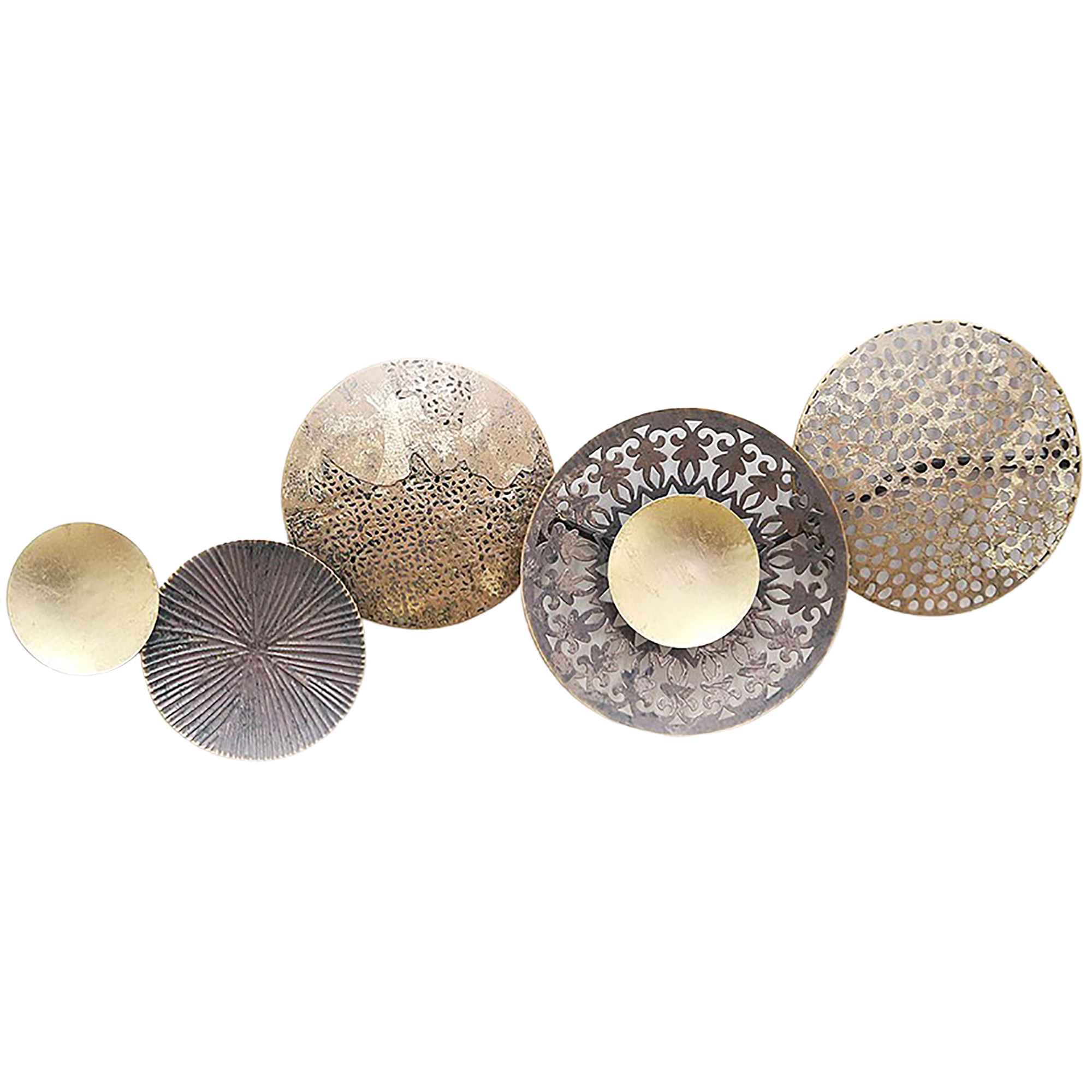 Wand-Objekt "Circles" aus Metall - L 74,5 cm oder Ø 30 cm