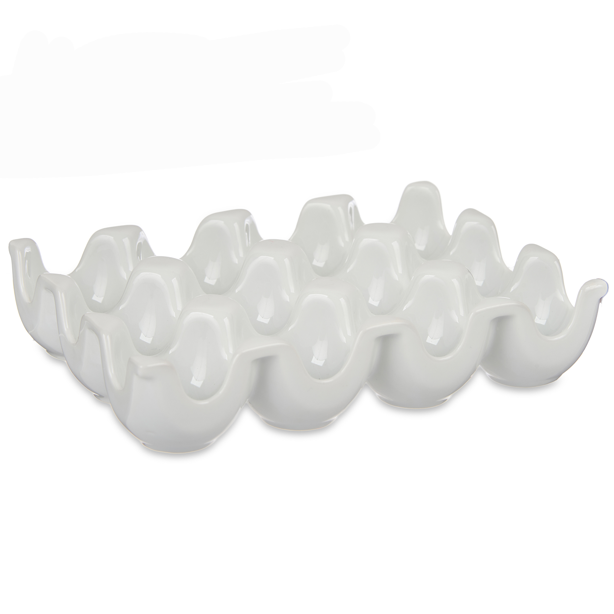 86517_ Servierschale aus Porzellan für bis zu 12 Eier 15,7 x 20 cm