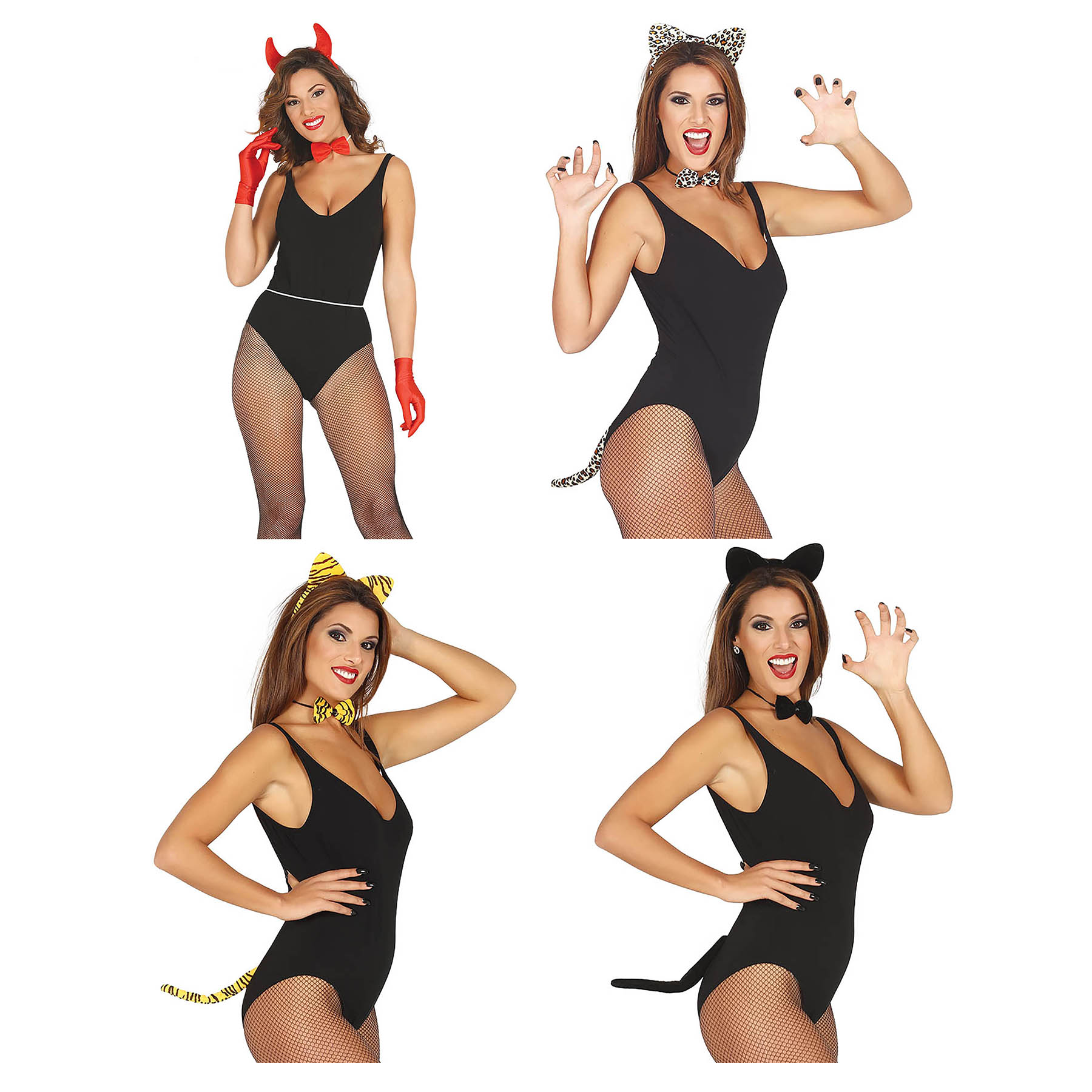 17211_-Teufel-nr3_alle 3 tlg. Verkleidungs-Set sexy als Teufel, Leopard, Tiger und Katze