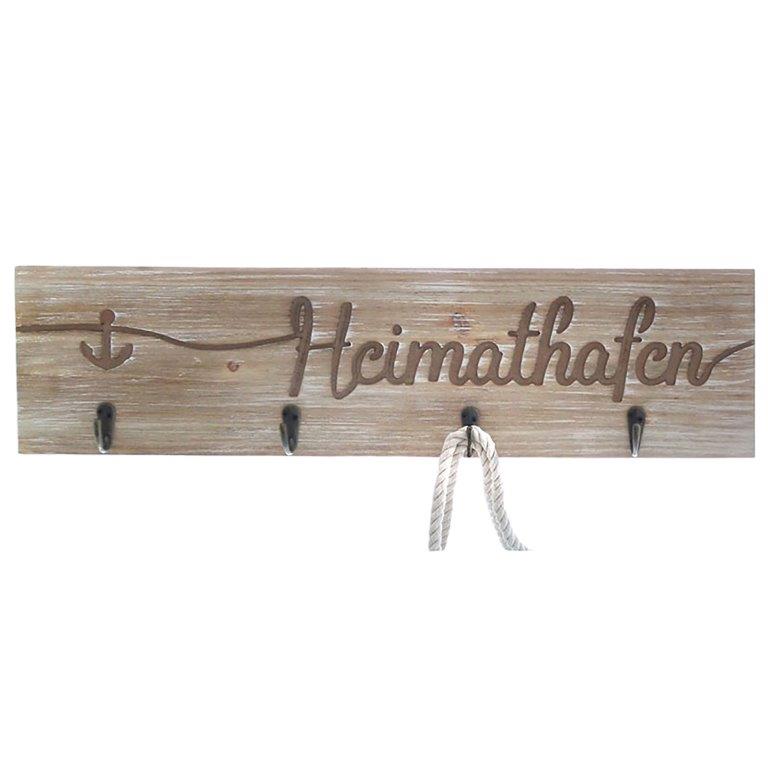 73694_Wandgarderobe-Heimathafen_Wandhaken Hakenleiste "Heimathafen" oder "Ankerplatz" 60 x 15 cm