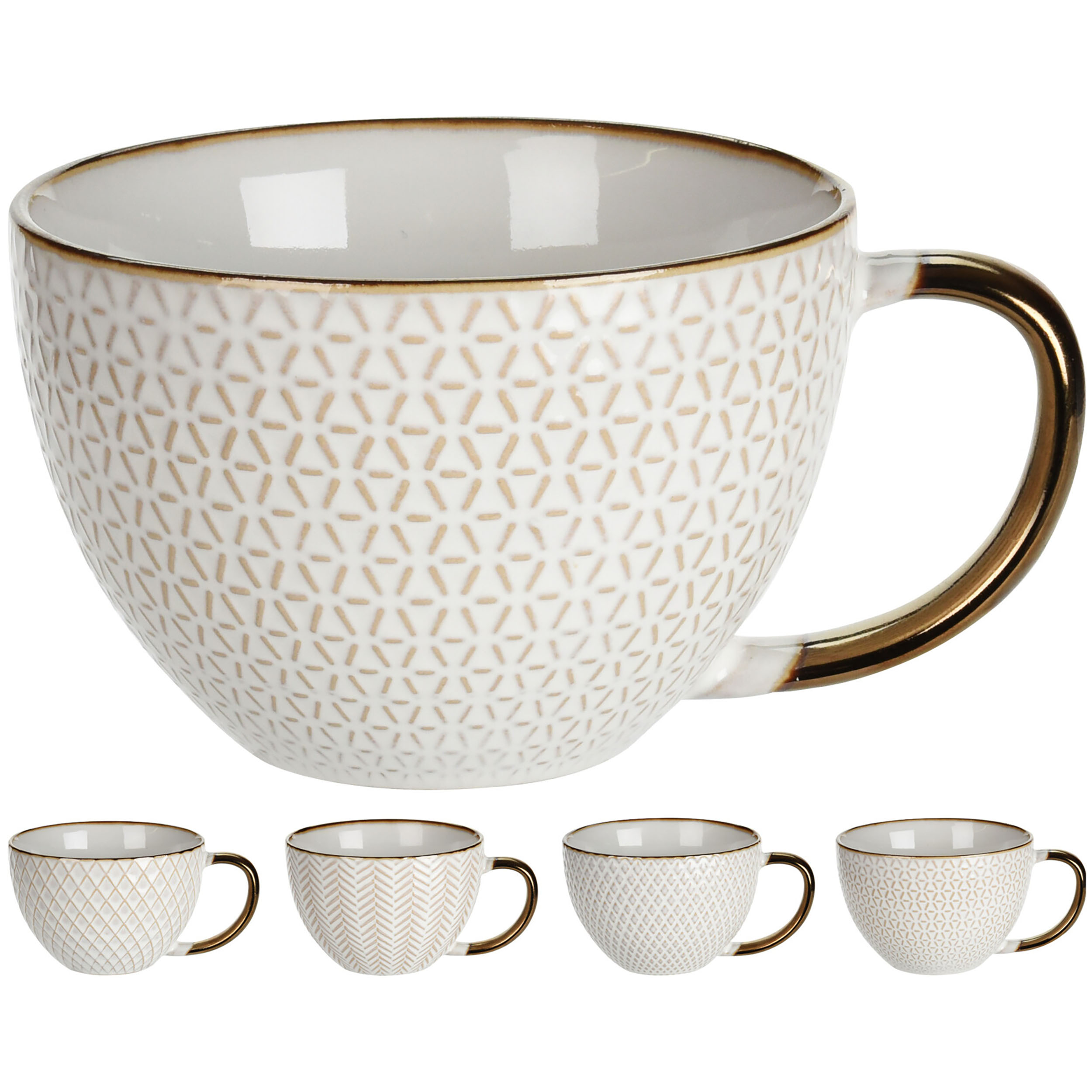 4 x Tassen breite Form - 460 ml