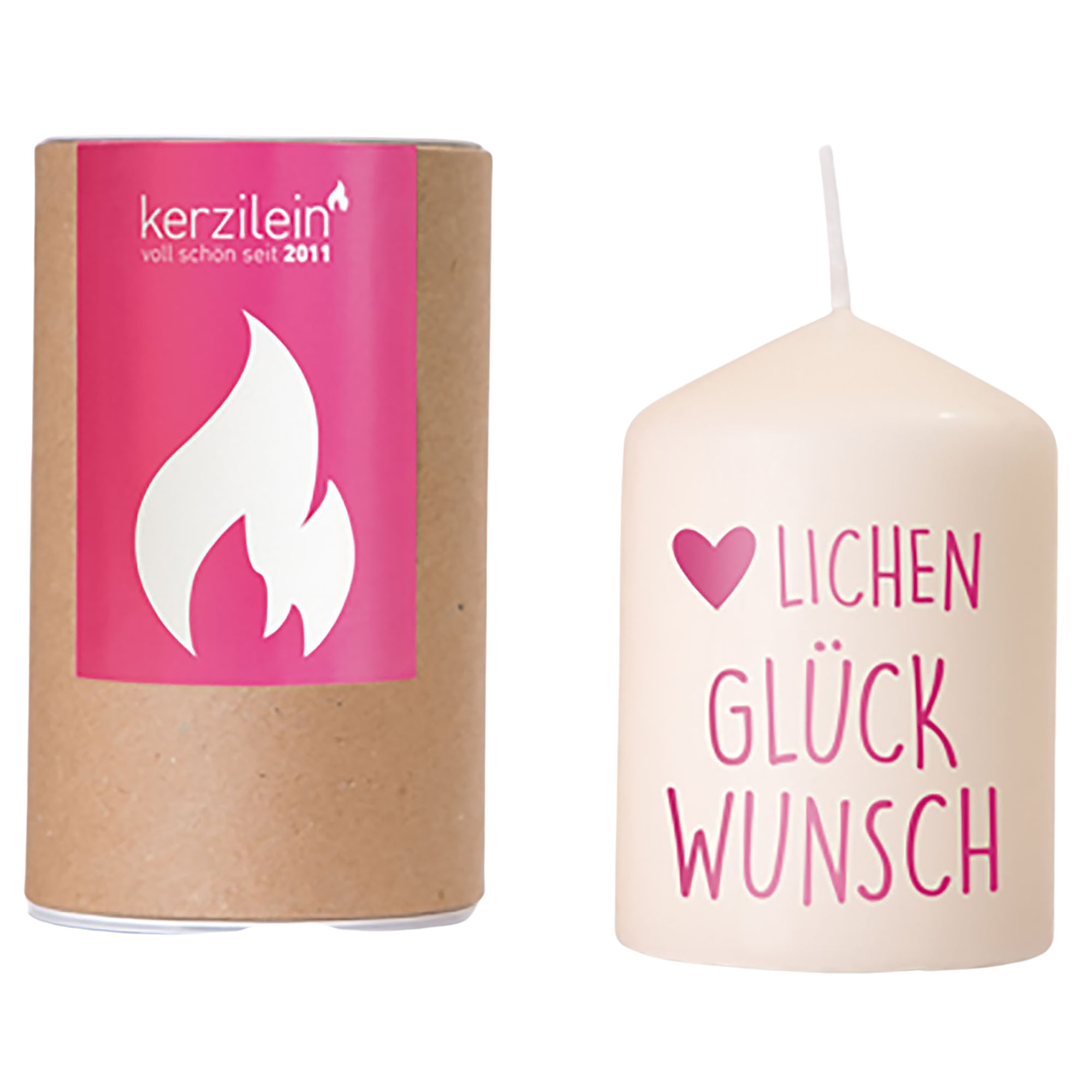 Kerzen mit Spruch in schöner Geschenkverpackung für alle Anlässe