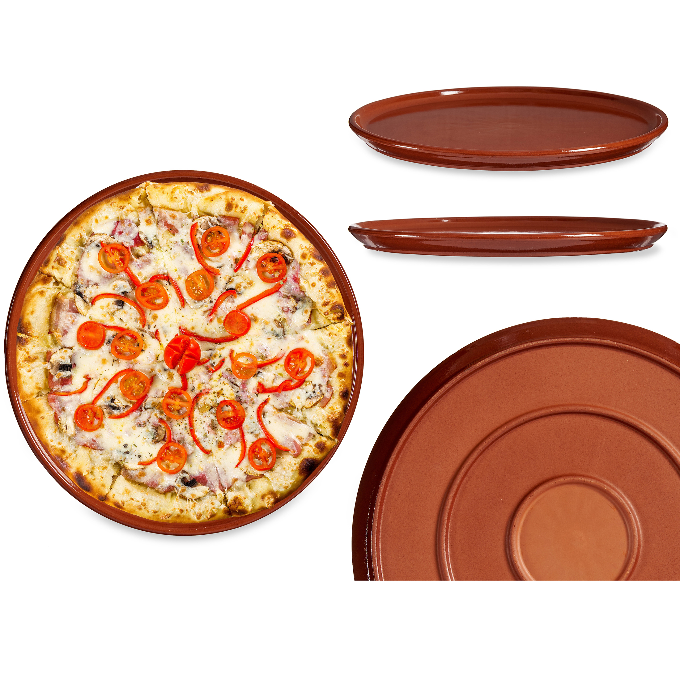 33358_AR-Kopie-2 Pizzateller aus Ton im XL Format Ø 32 cm