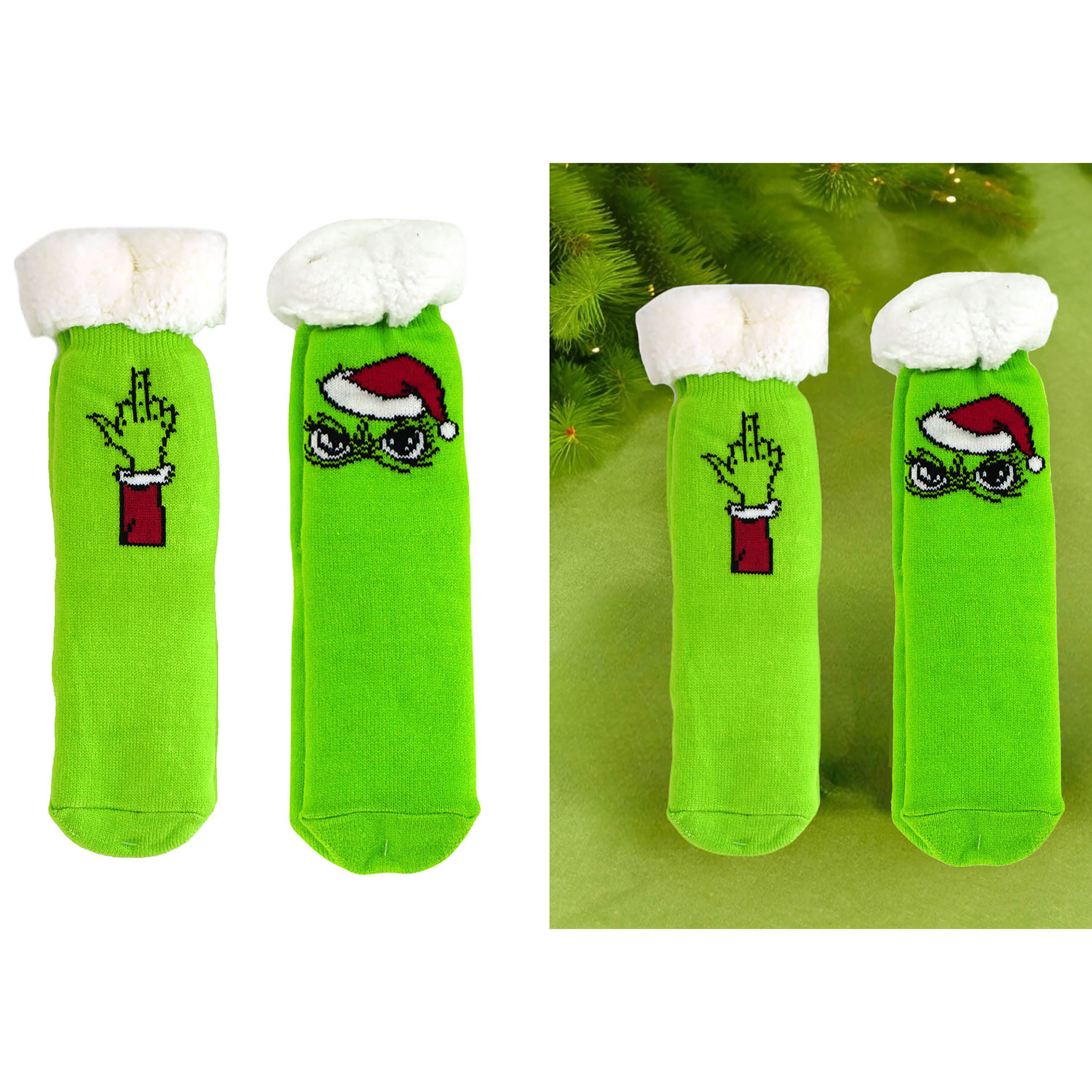 04994hQXhnw30ASvDI 2er Set Hüttensocken "Festtags-Muffel" Einheitsgröße 40 x 10 cm