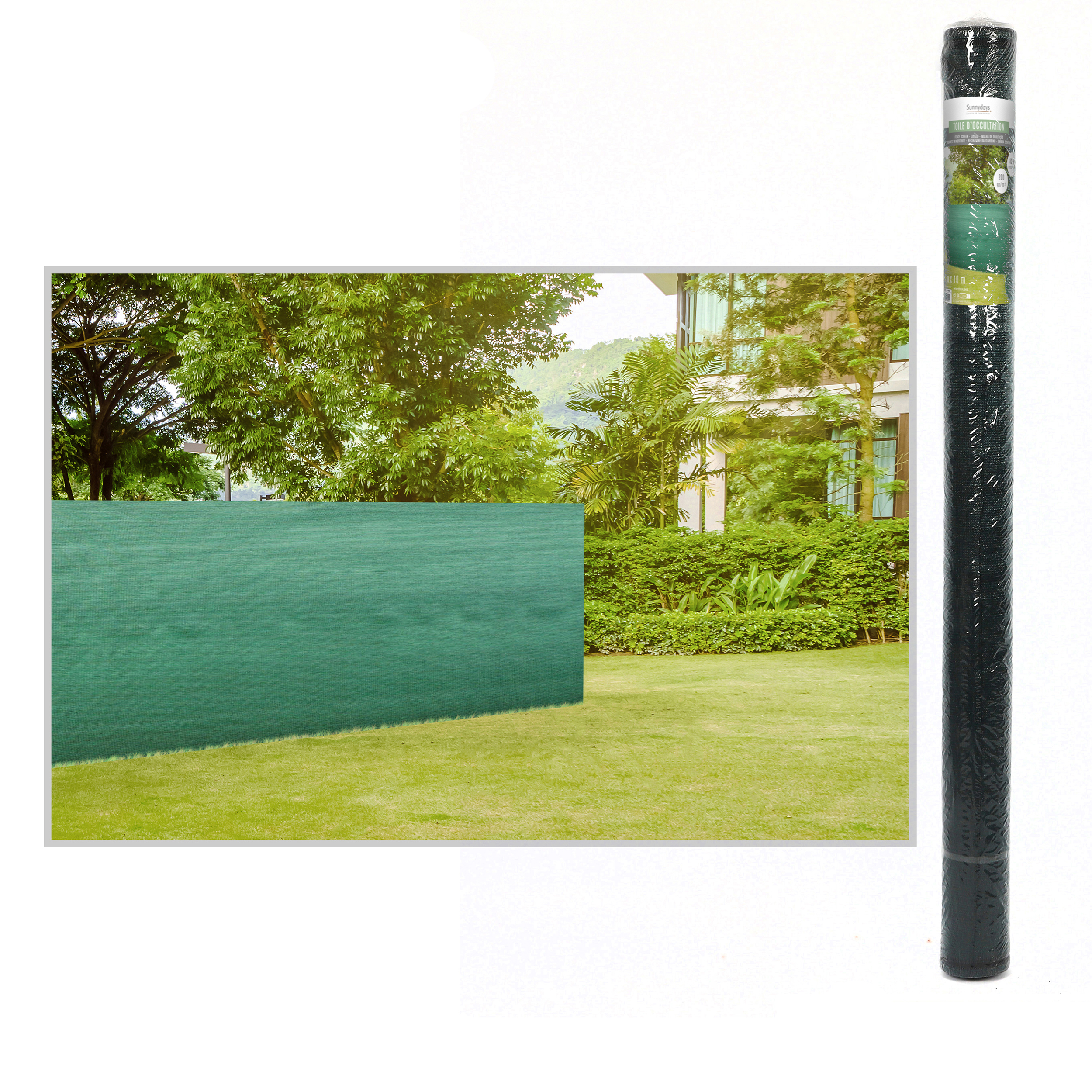 223802-Kopiehijb3UmtlYcub Zaunblende - Sichtschutzzaun 200g/m² - Sonnenschutz - Verdunklungsnetz 100 x 300 cm