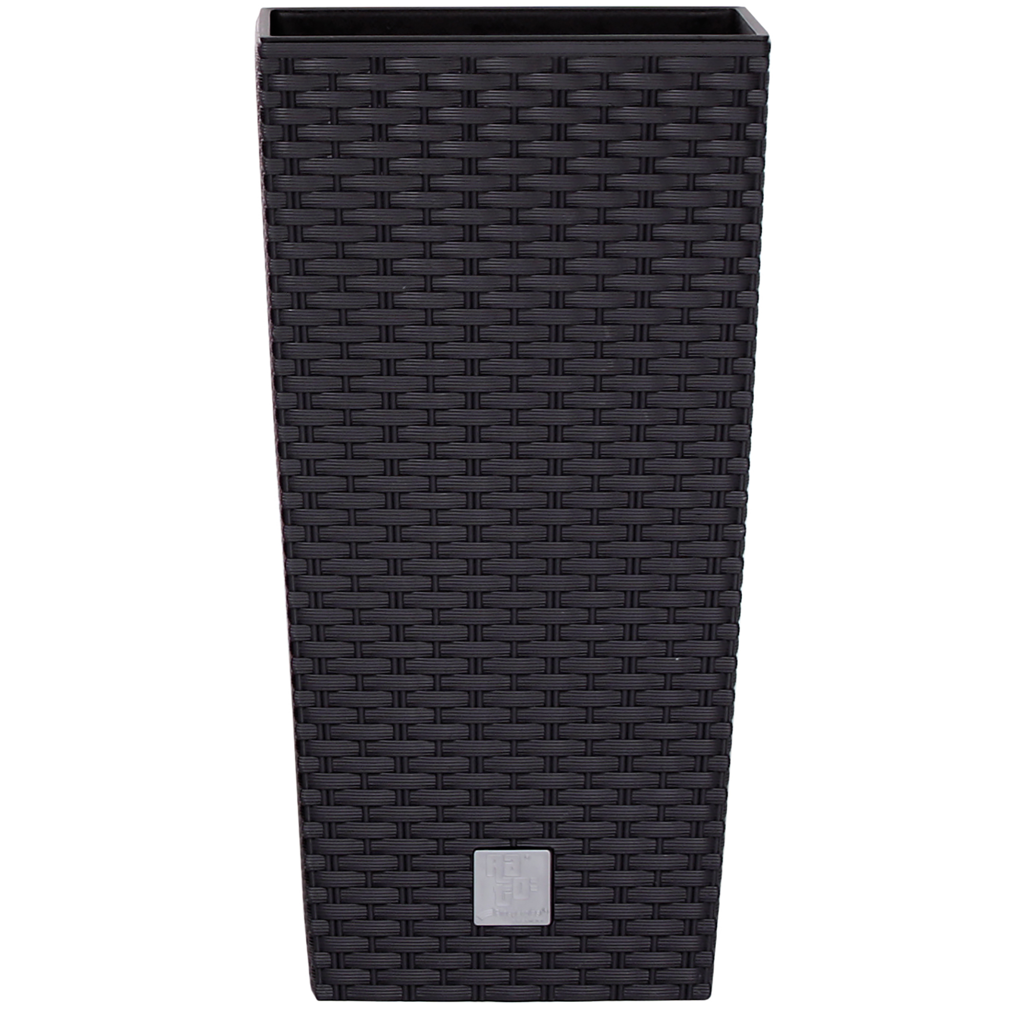 DRTS325-S433-Kopie Blumentopf - Pflanzsäule RATO SQUARE in Rattan-Optik, wetterfest