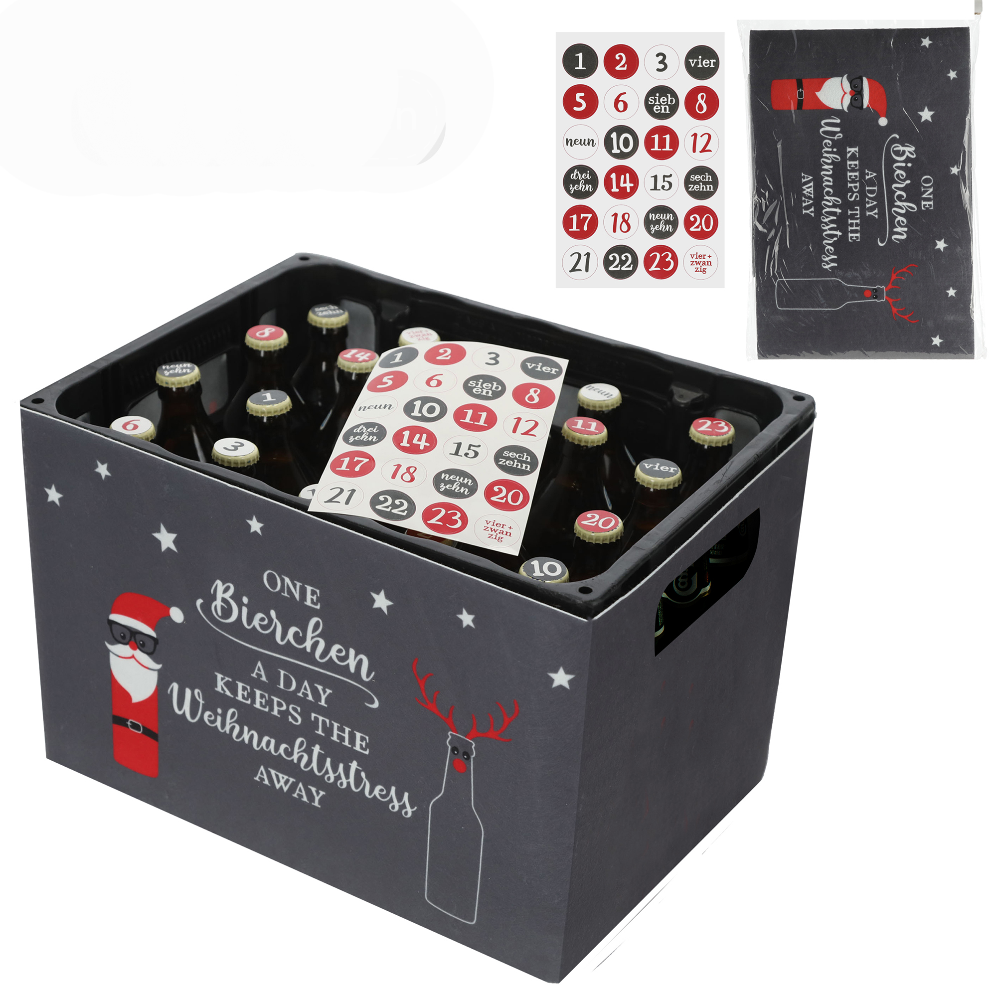 45780uQJVi9NXgSOjx Adventskalender "Bastelset für Bierkasten" DIY zum Überstülpen