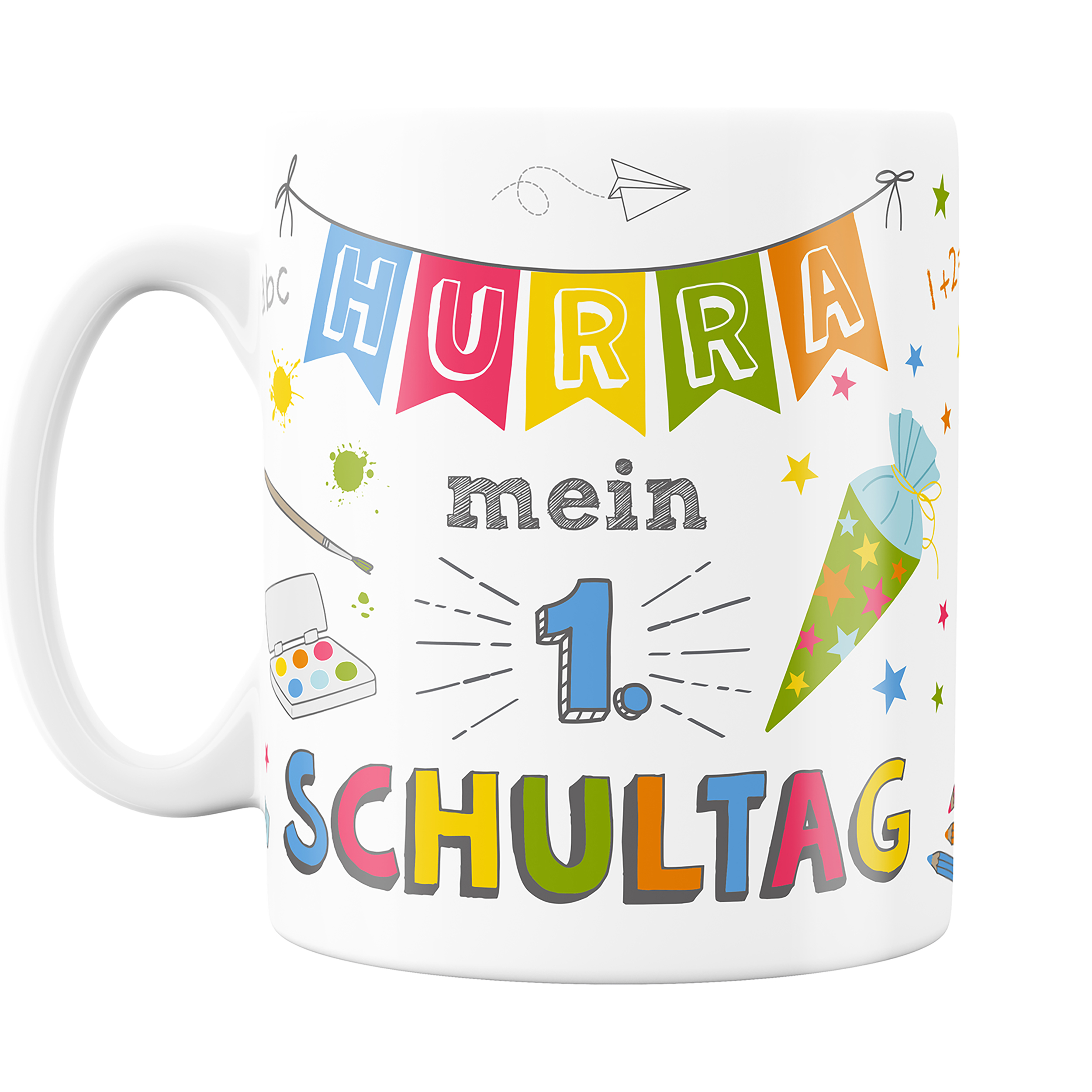 74486-neu-Kopie Tasse "Hurra Schule" zum ersten Schultag