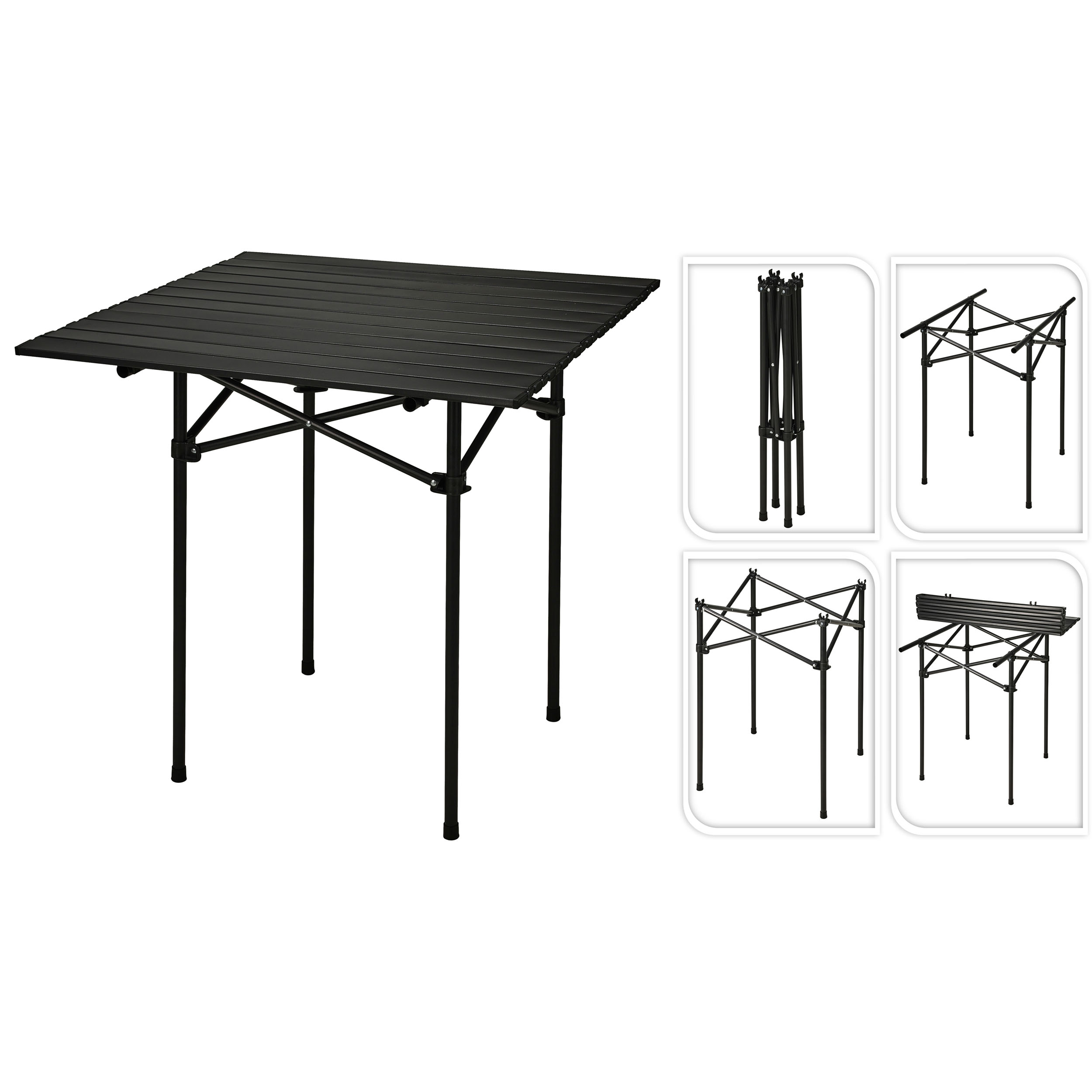 X51000020_kOu1f4mOpLwY5 Camping Multifunktionstisch klappbar - Tischplatte rollbar 70 x 70 x 69 cm