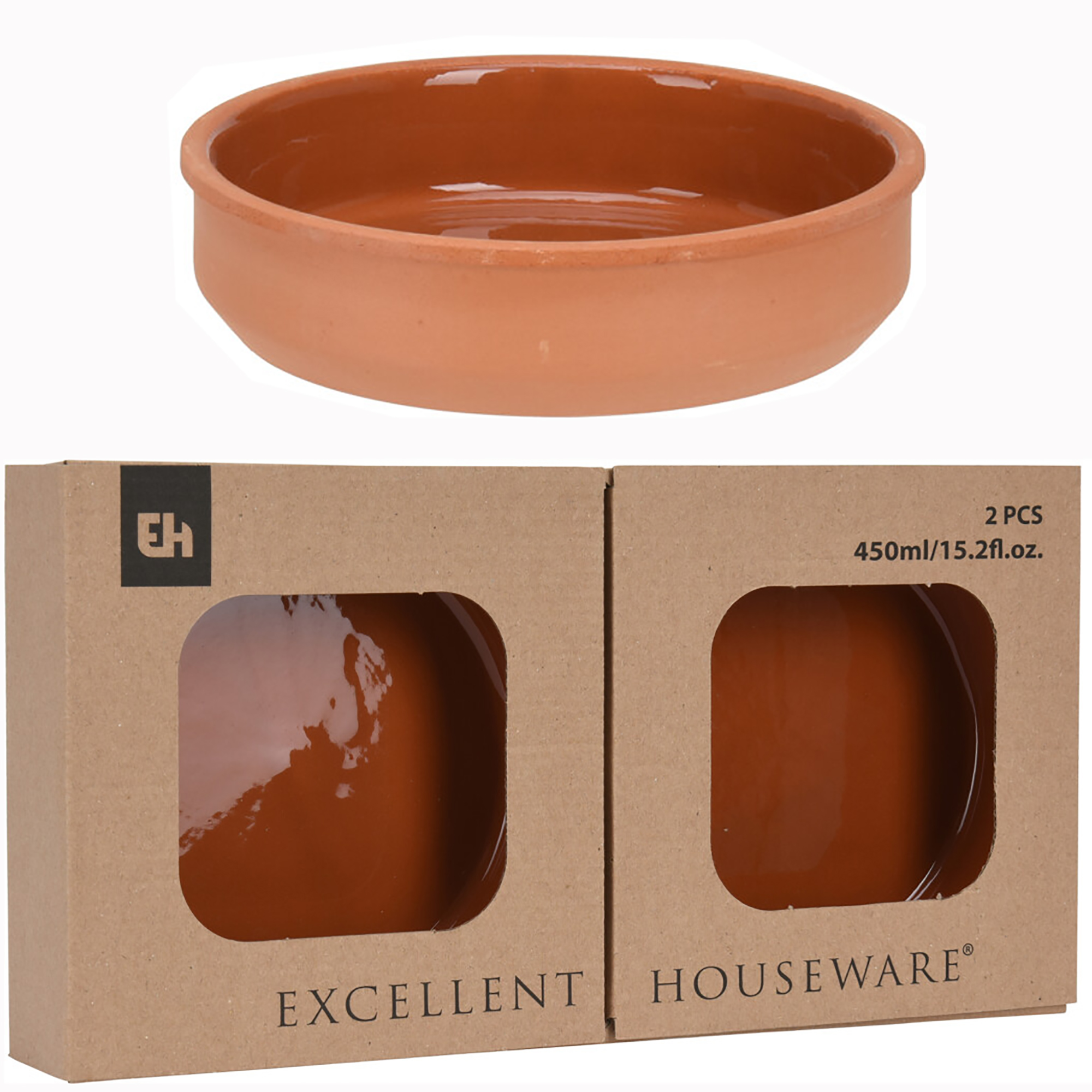 2 x ( Ø 15,5 cm - H 4 cm / 450 ml)