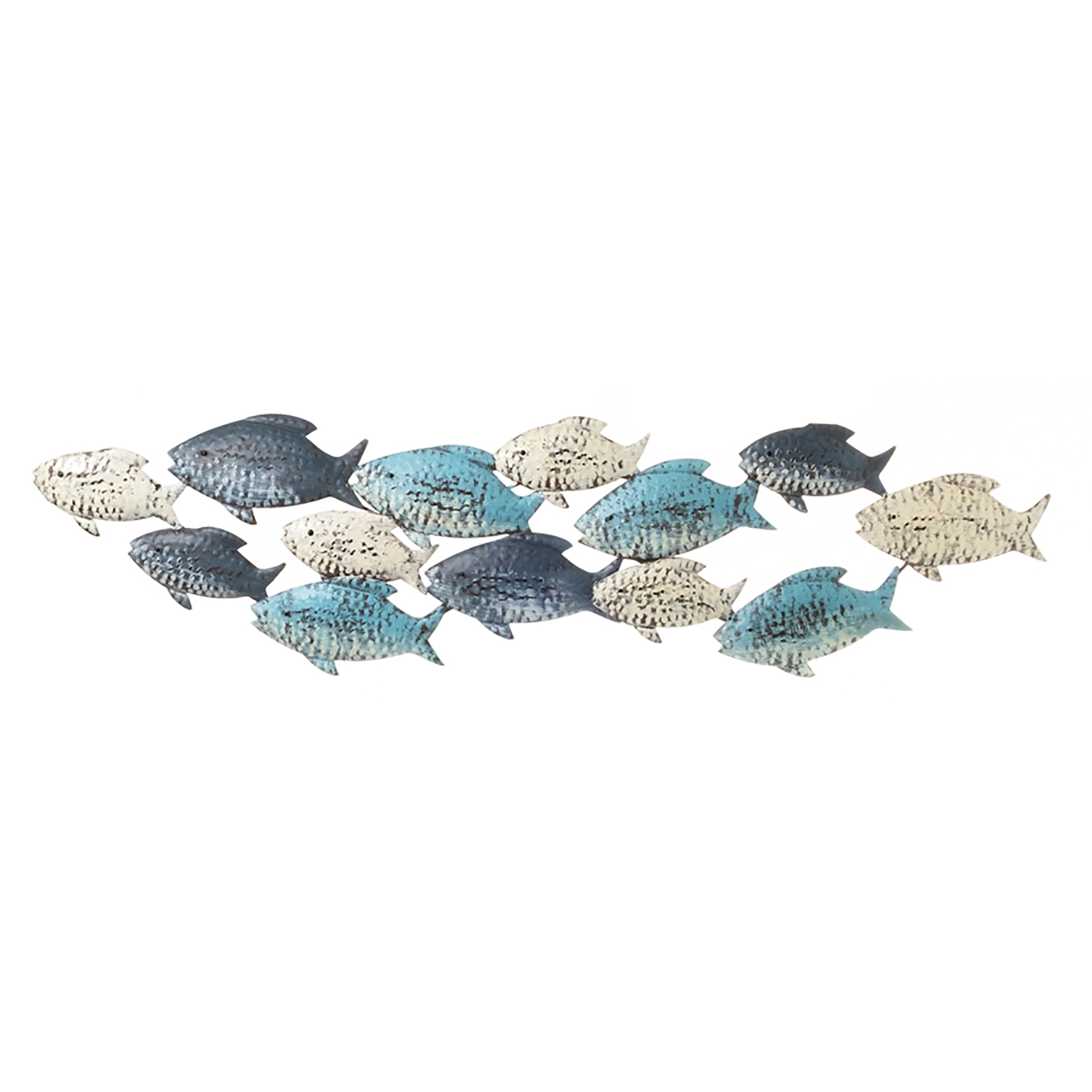 85600 Wanddeko "Fische" aus Metall 75 x 2,5 x 19 cm