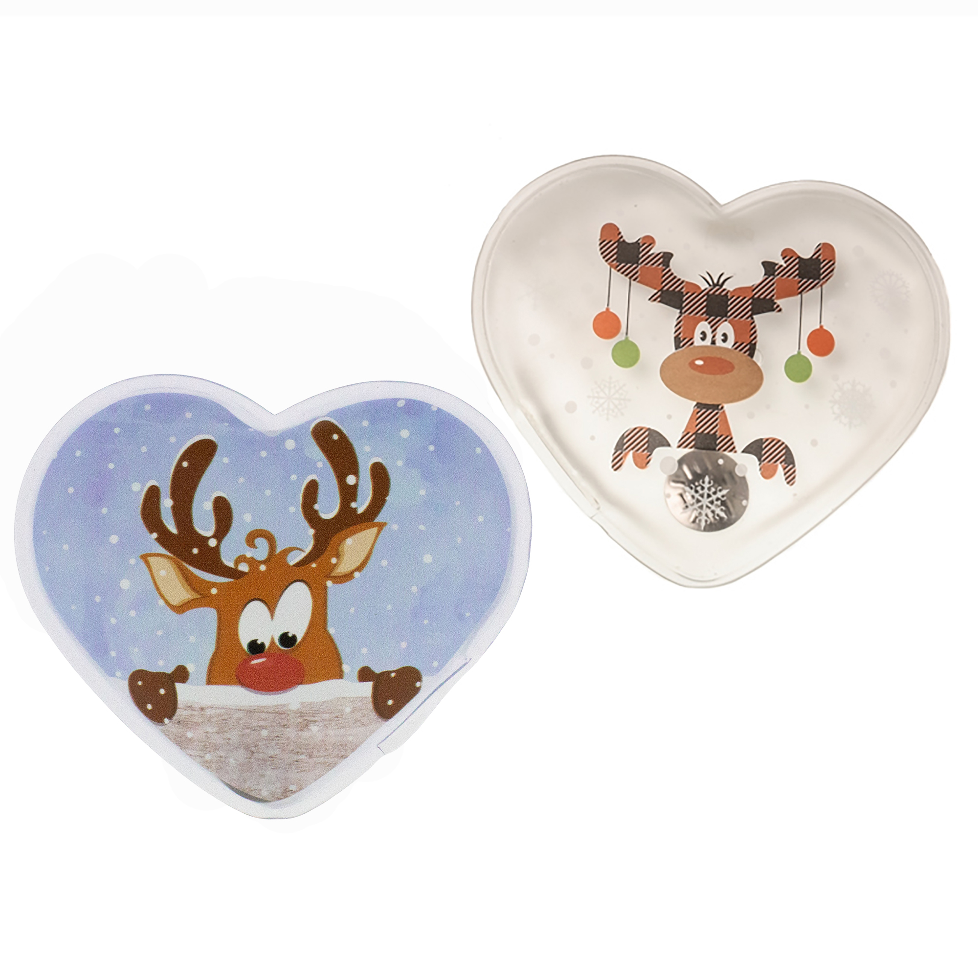 Taschenwärmer in Herzform mit Rentier