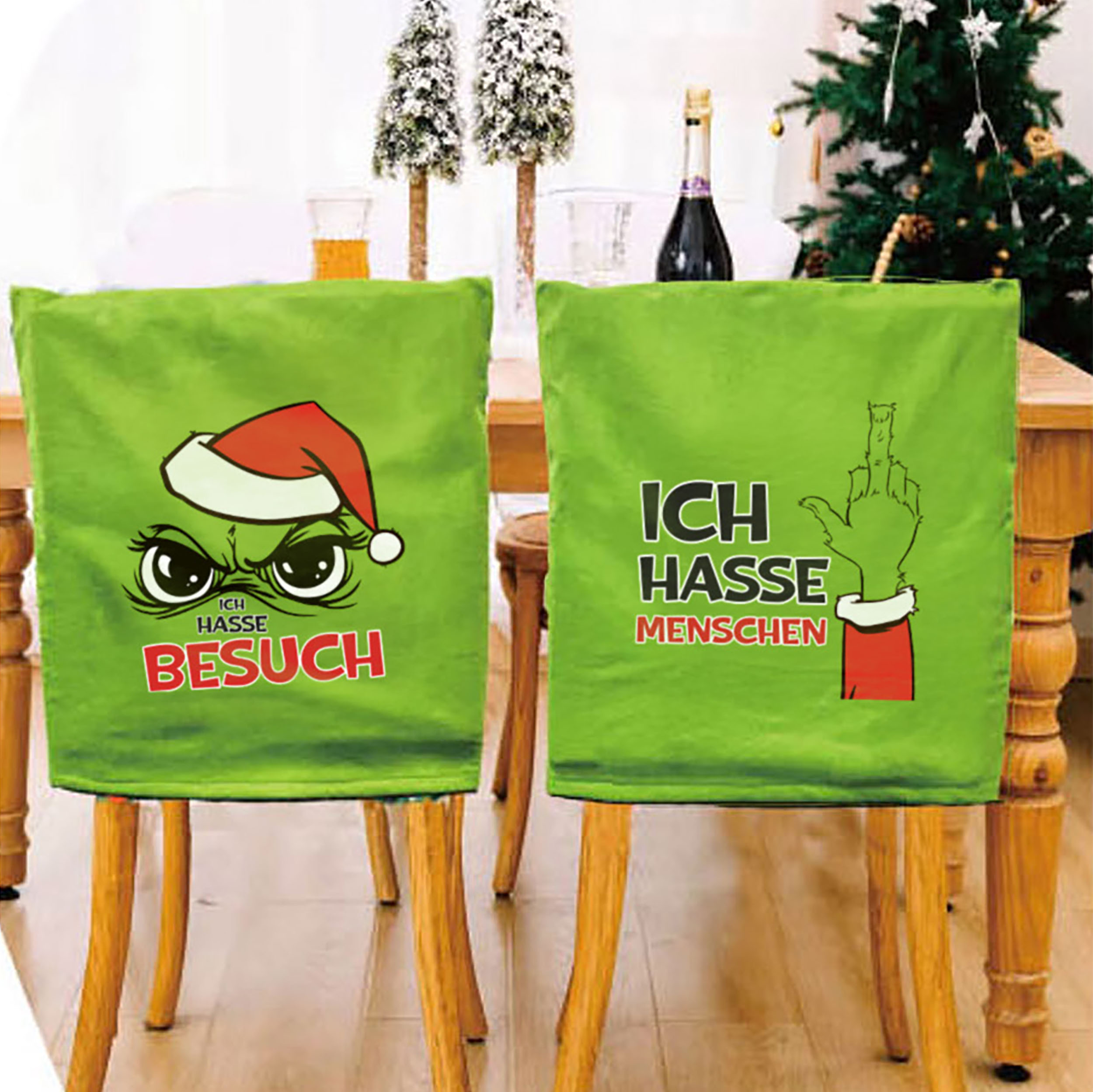 047537xjuCKCSG9mH4 6-tlg. Set Stuhlhussen "Festtags-Muffel" 48 x 64 cm