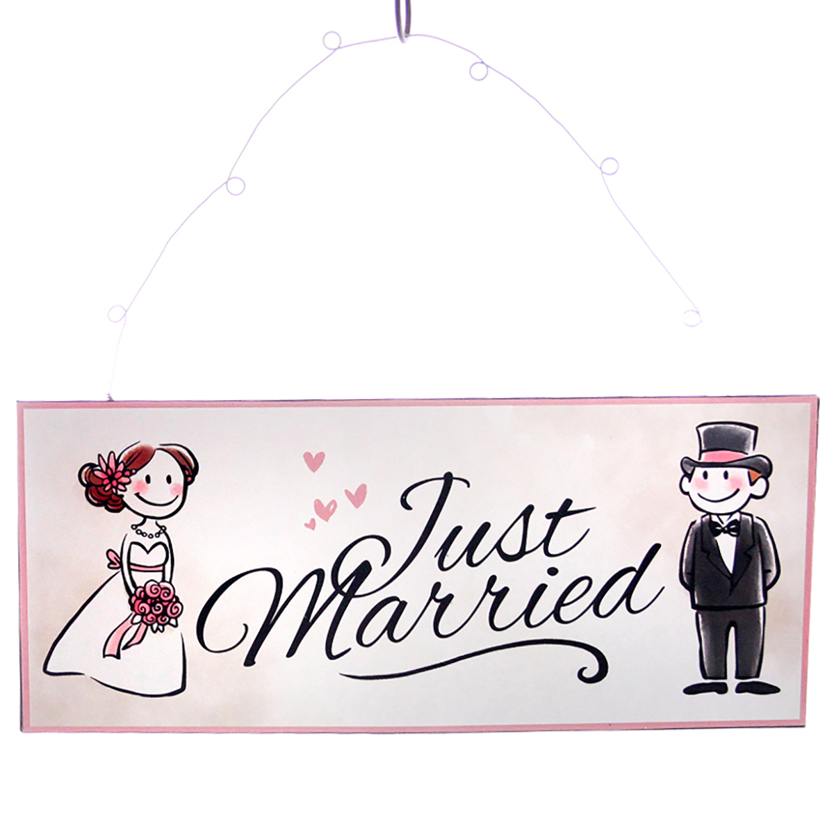 63089-Hochzeitsschild Metallschild "Just Married"