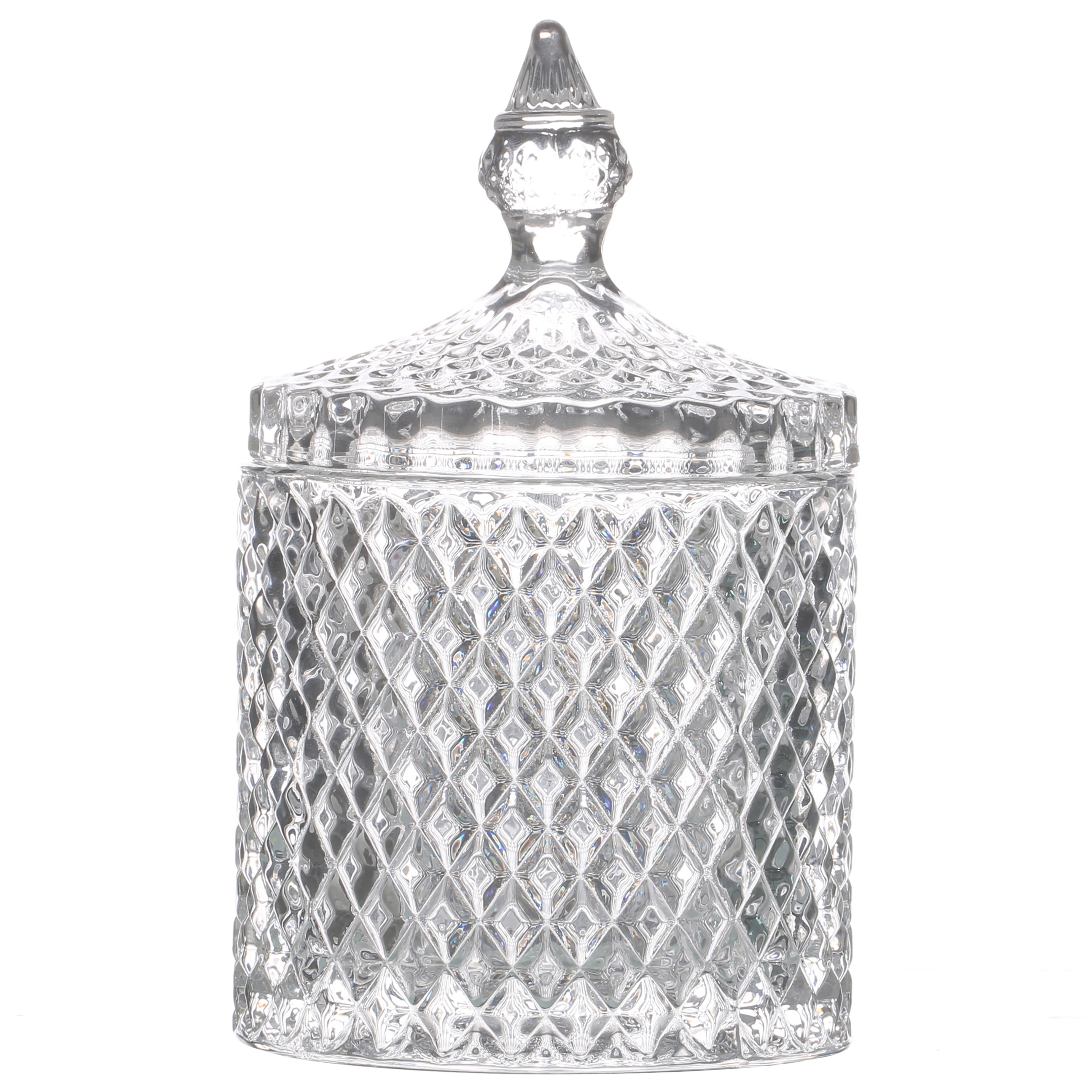26617AvhrT4g9IBTtA Glasschale/Bonboniere mit Deckel im Empirestil H 17,5 cm